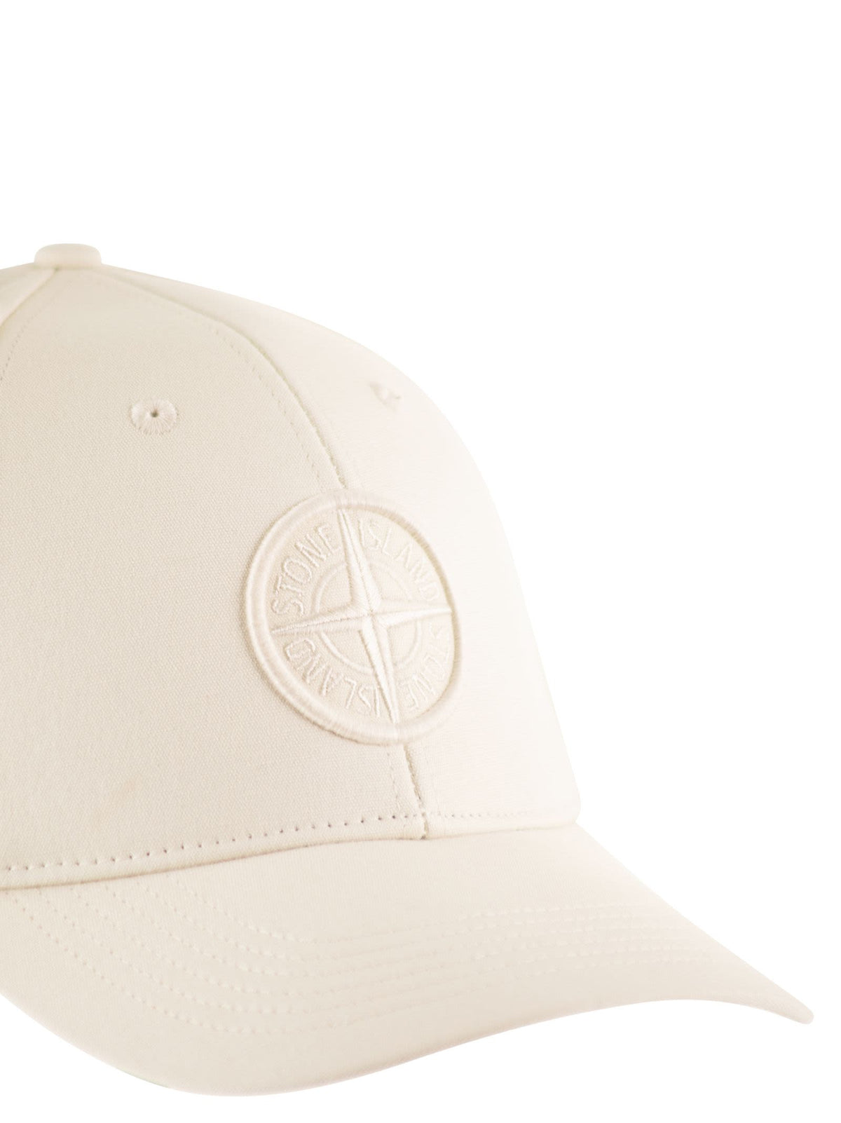 Stone Island Men Cap With Embroidered Compass Logo