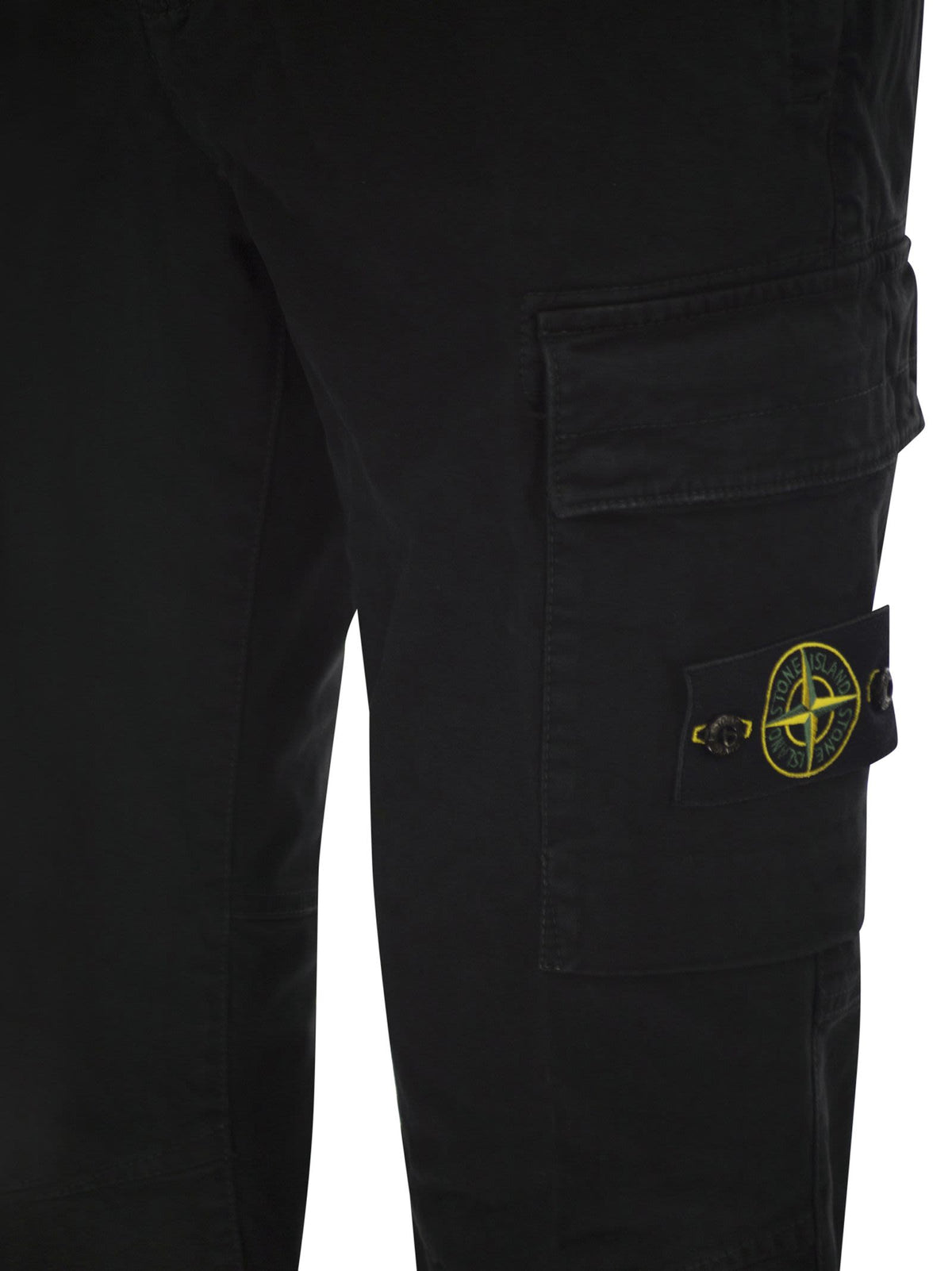 Stone Island Men Cargo Trousers In Cotton Twill