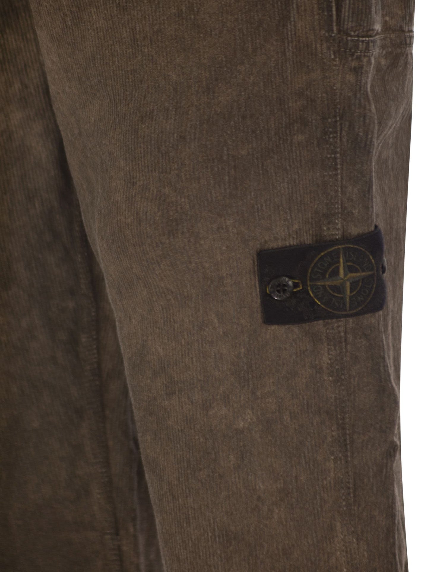 Stone Island Men Garment-Dyed Corduroy Trousers STONE ISLAND