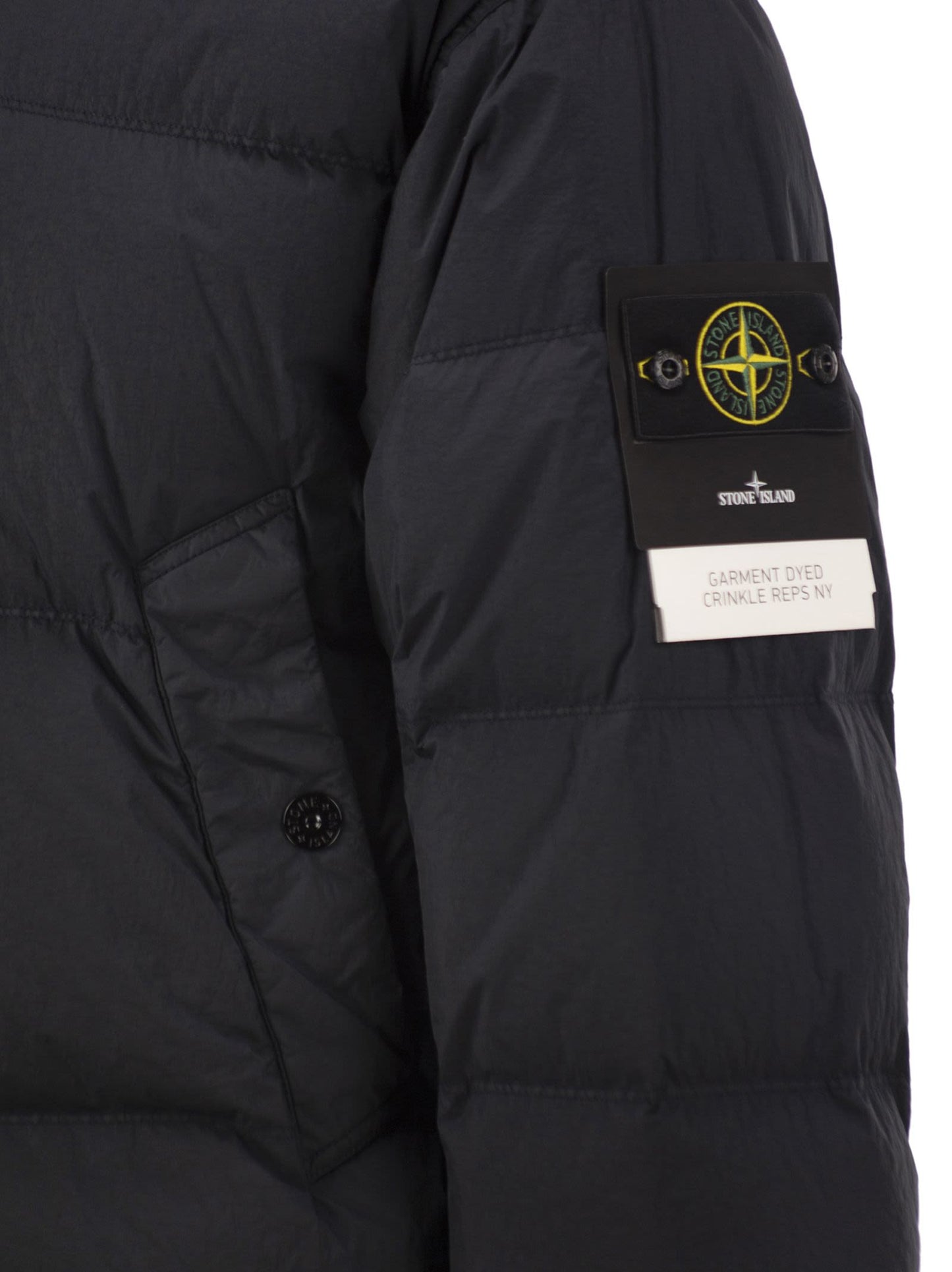 Stone Island Men Garment Dyed Crinkle Reps Ny Down Jacket With Duck Down Padding STONE ISLAND