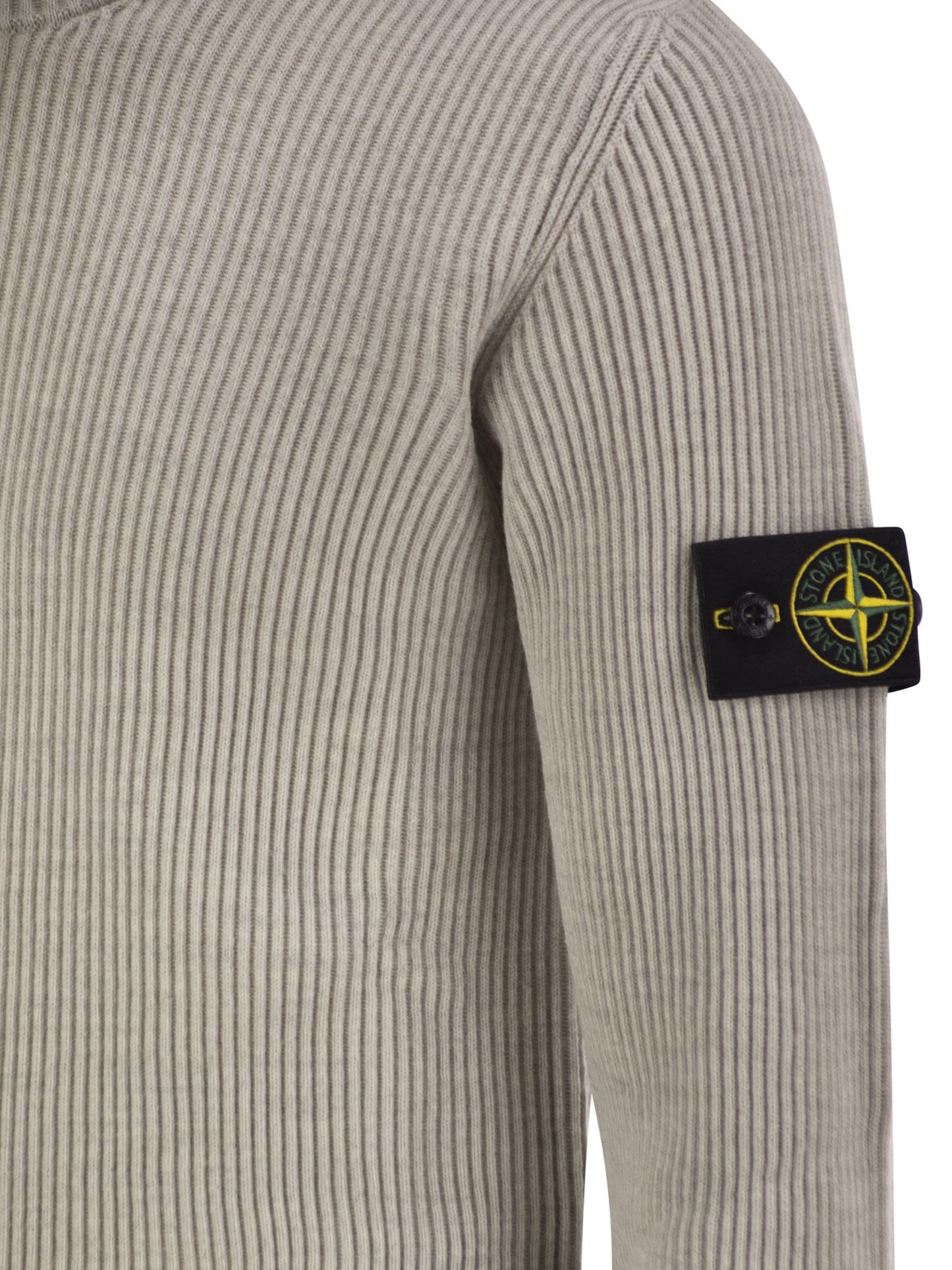Stone Island Men Crew-Neck Jumper With Ribbed Edges STONE ISLAND