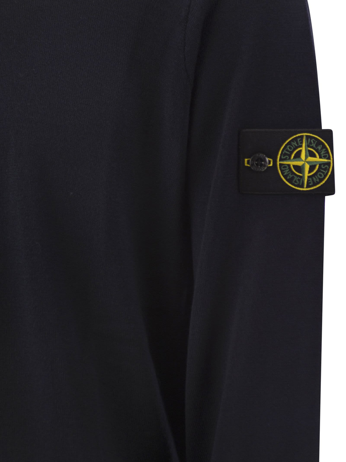 Stone Island Men Round-Neck Jumper With Embossed Stitching