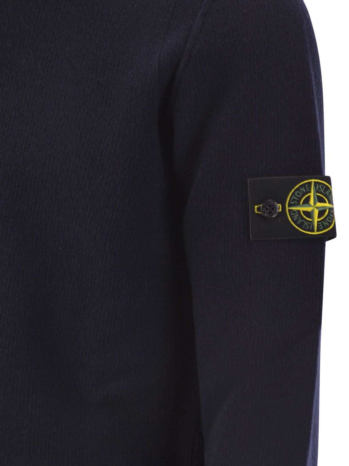 Stone Island Men Crew-Neck Jumper With Reverse Stitch Details STONE ISLAND