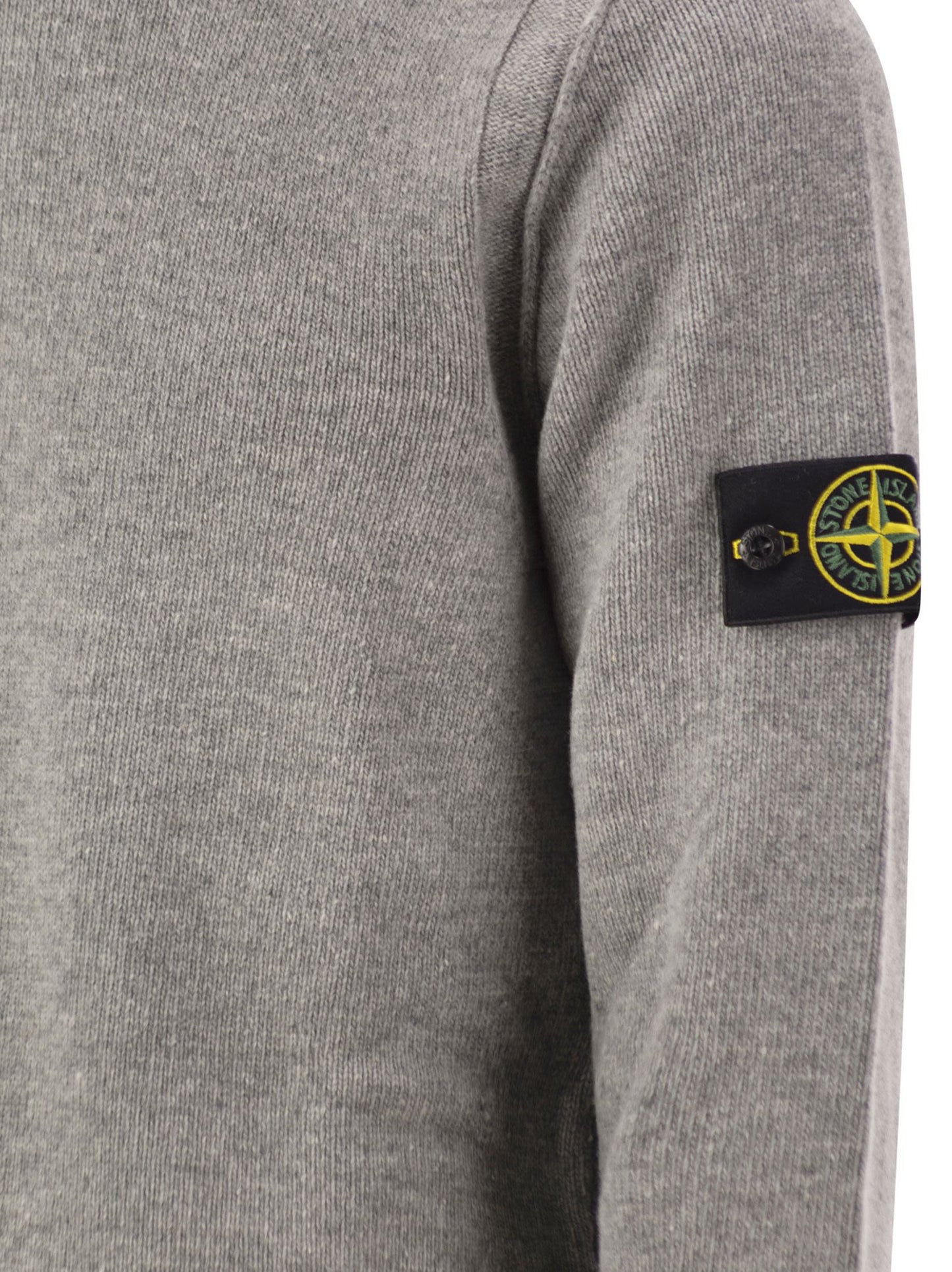 Stone Island Men Crew-Neck Jumper With Reverse Stitch Details STONE ISLAND