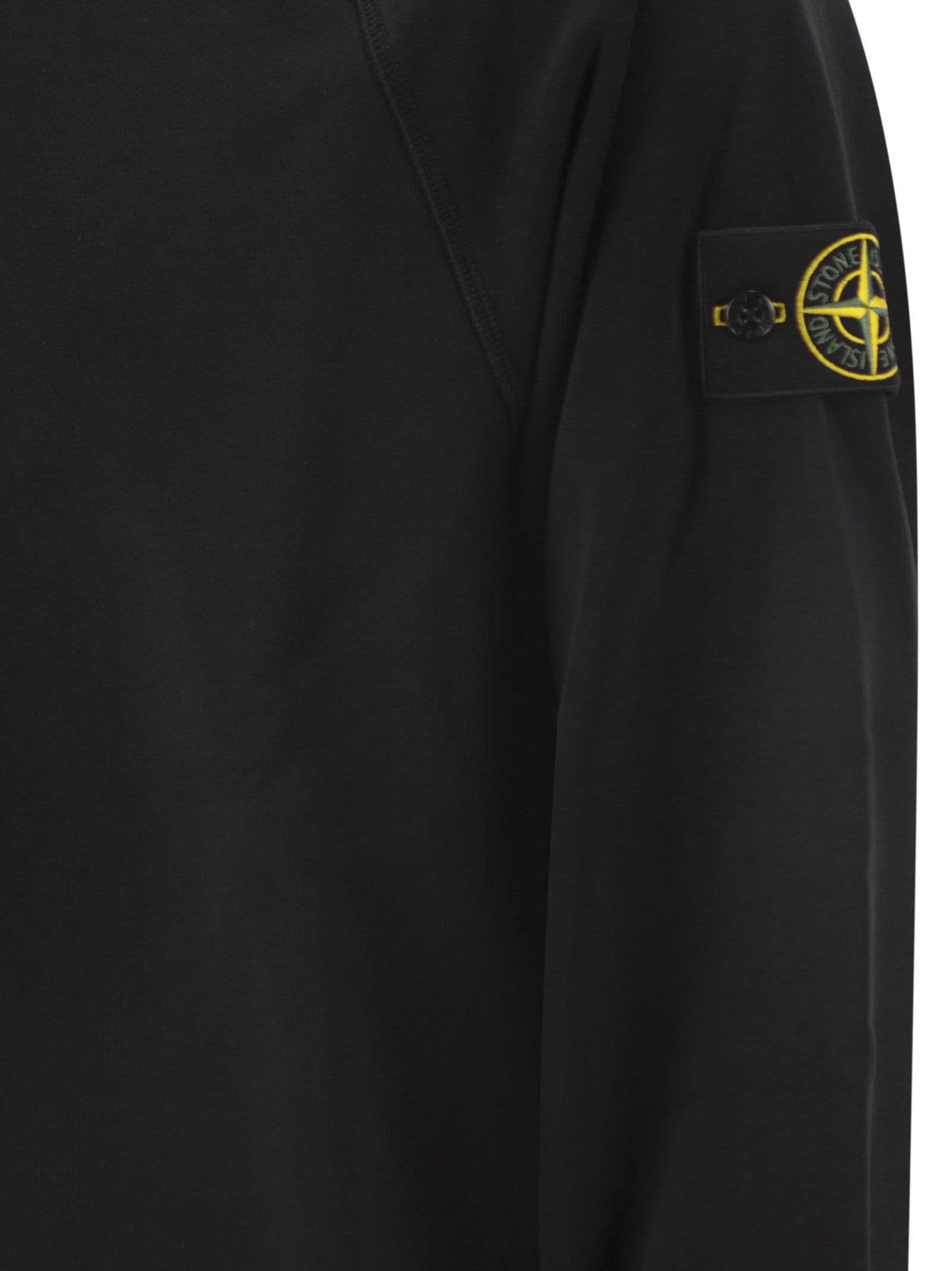Stone Island Men Cotton Crew Neck Sweatshirt With Compass Badge STONE ISLAND