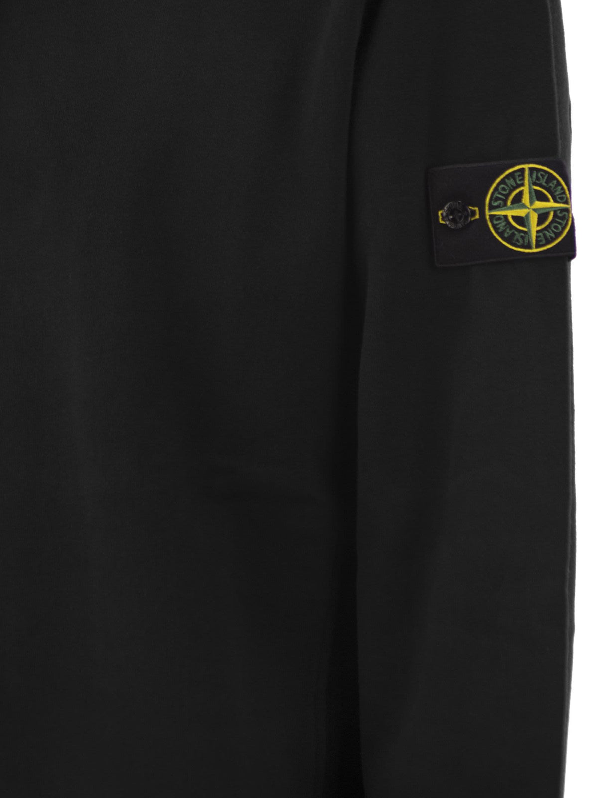 Stone Island Men Cotton Crew Neck Sweatshirt With Compass Badge
