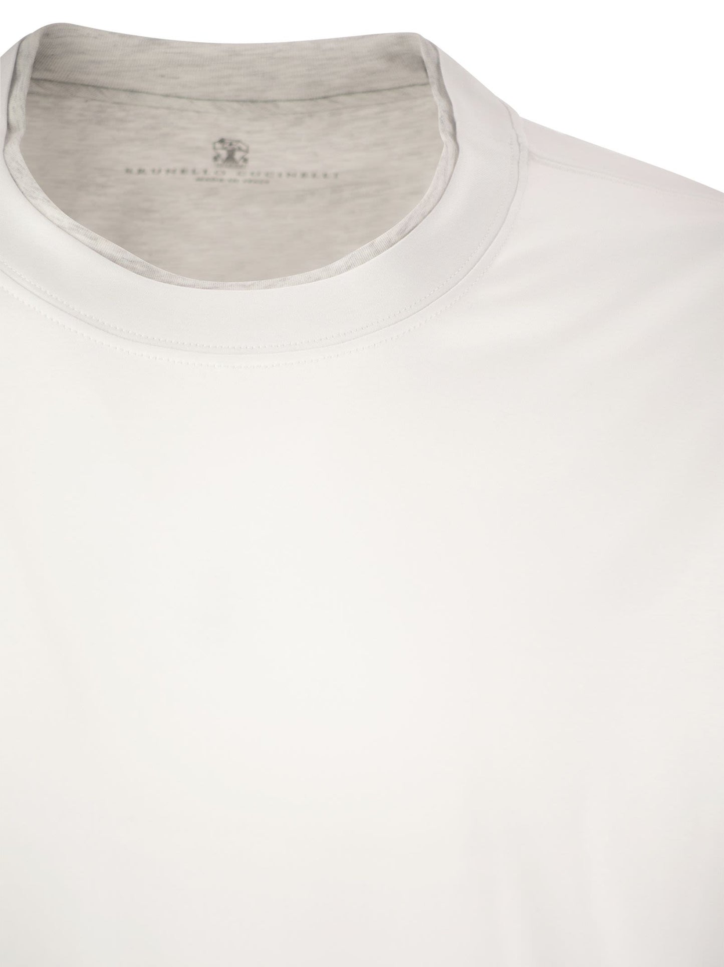 Brunello Cucinelli Men Slim Fit Crew-Neck T-Shirt In Lightweight Cotton Jersey BRUNELLO CUCINELLI