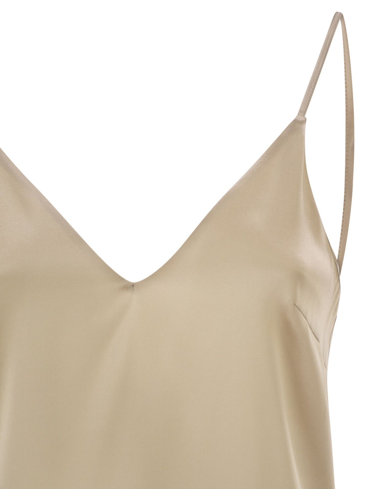 Brunello Cucinelli Women Stretch Silk Satin Top BRUNELLO CUCINELLI