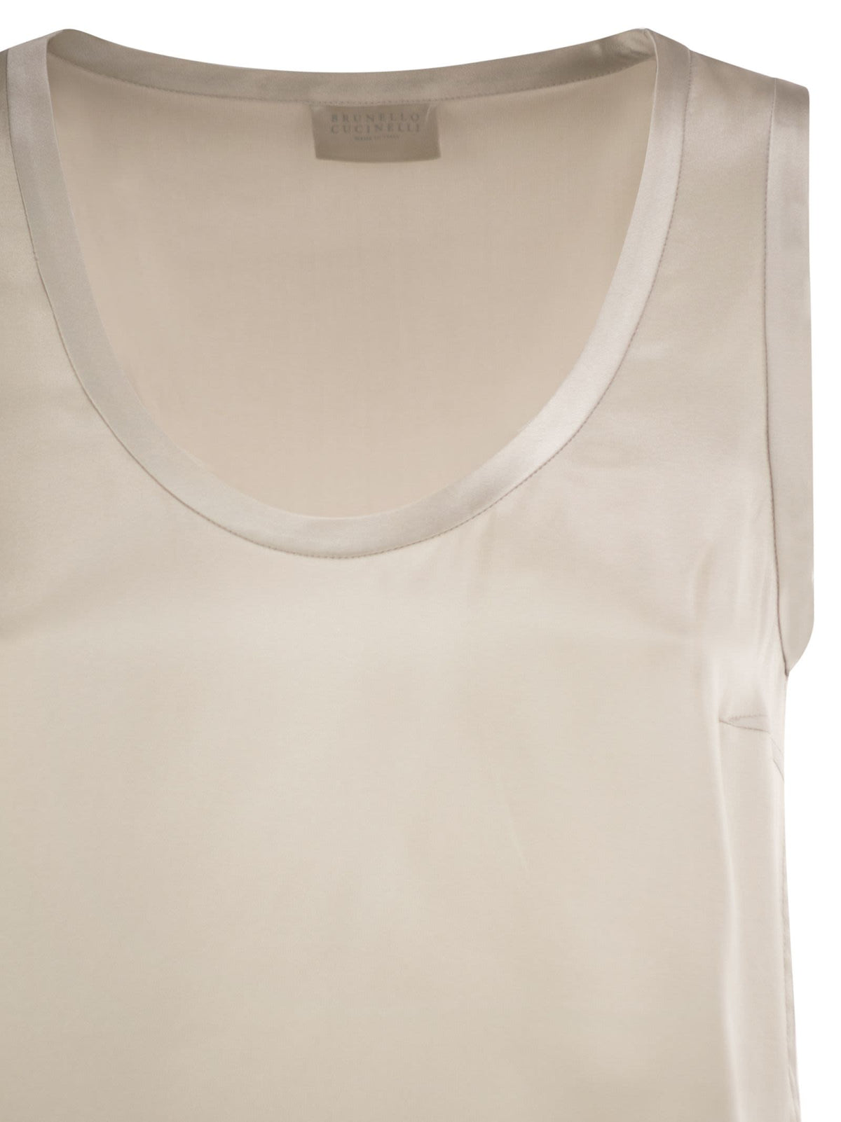 Brunello Cucinelli Women Stretch Silk Satin Top BRUNELLO CUCINELLI