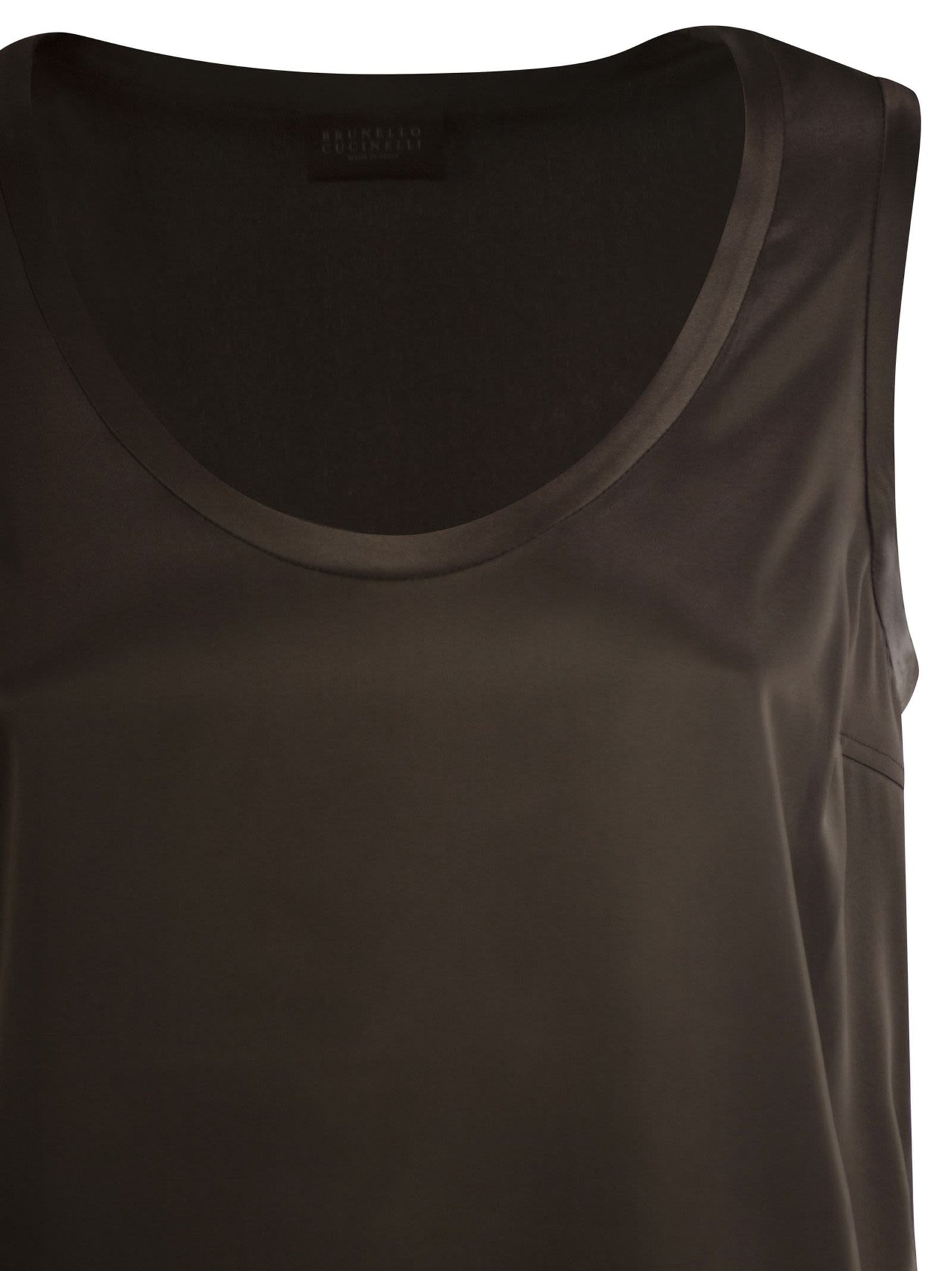 Brunello Cucinelli Women Stretch Silk Satin Top BRUNELLO CUCINELLI