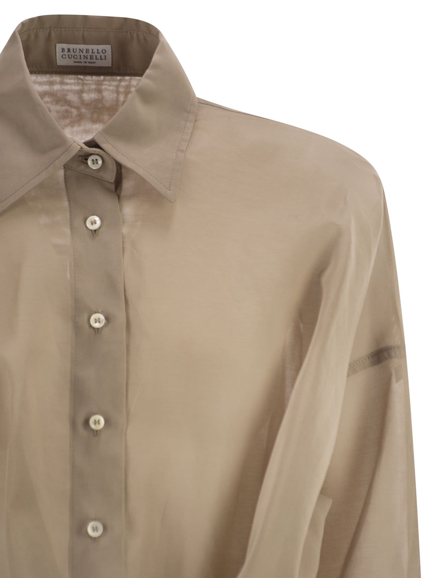 Brunello Cucinelli Women Slightly See-Through Cotton Shirt BRUNELLO CUCINELLI