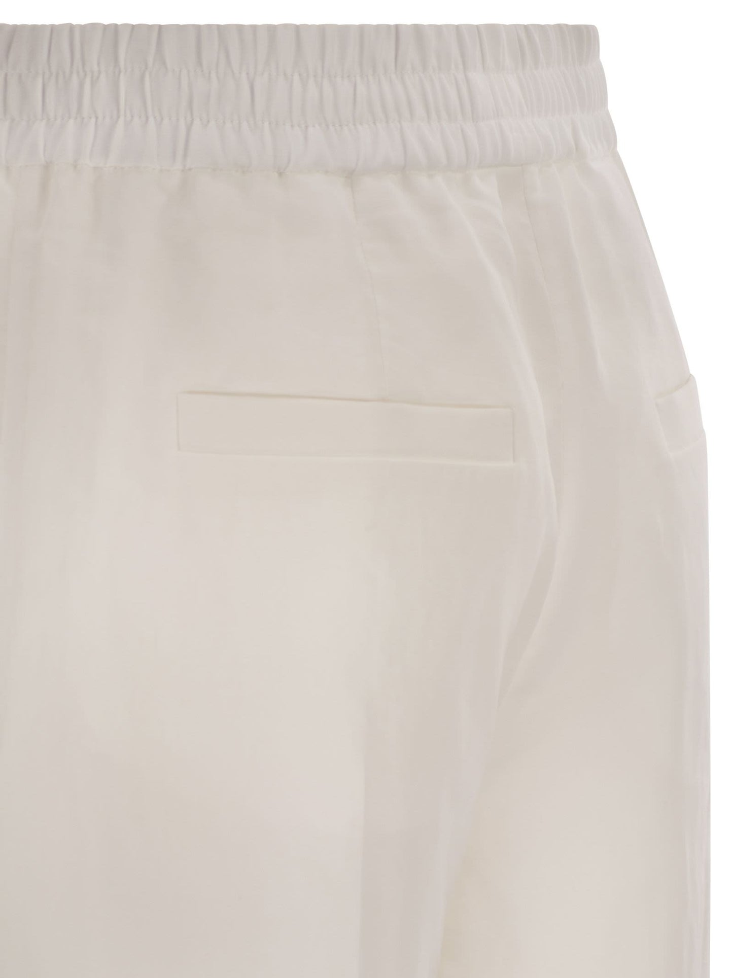 Brunello Cucinelli Women Loose Track Trousers In Cotton Organza BRUNELLO CUCINELLI