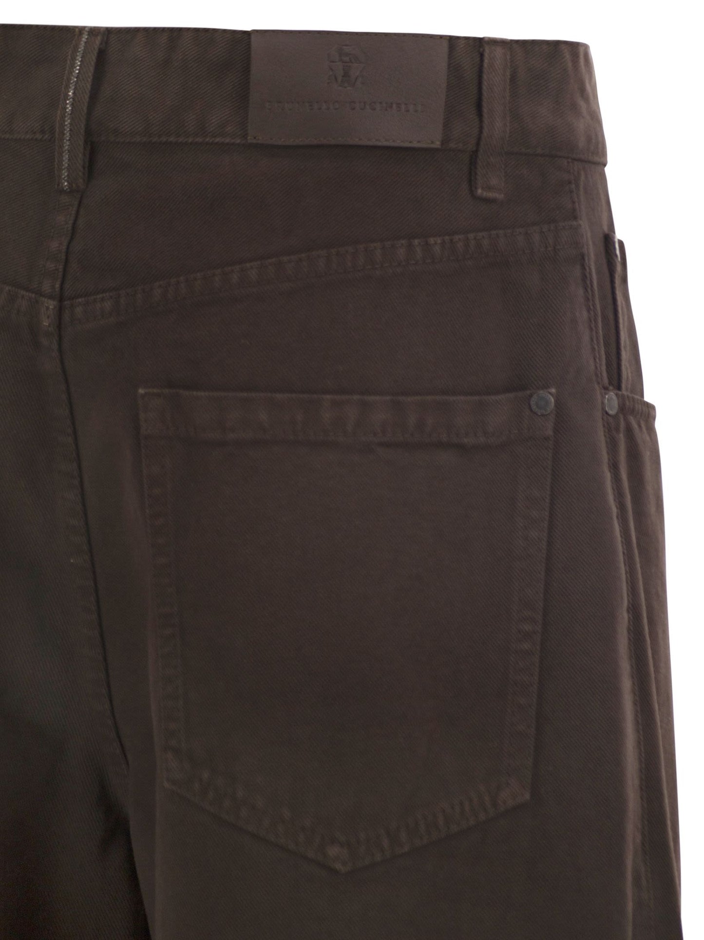 Brunello Cucinelli Women Relaxed Trousers In Dyed Denim With Jewellery BRUNELLO CUCINELLI
