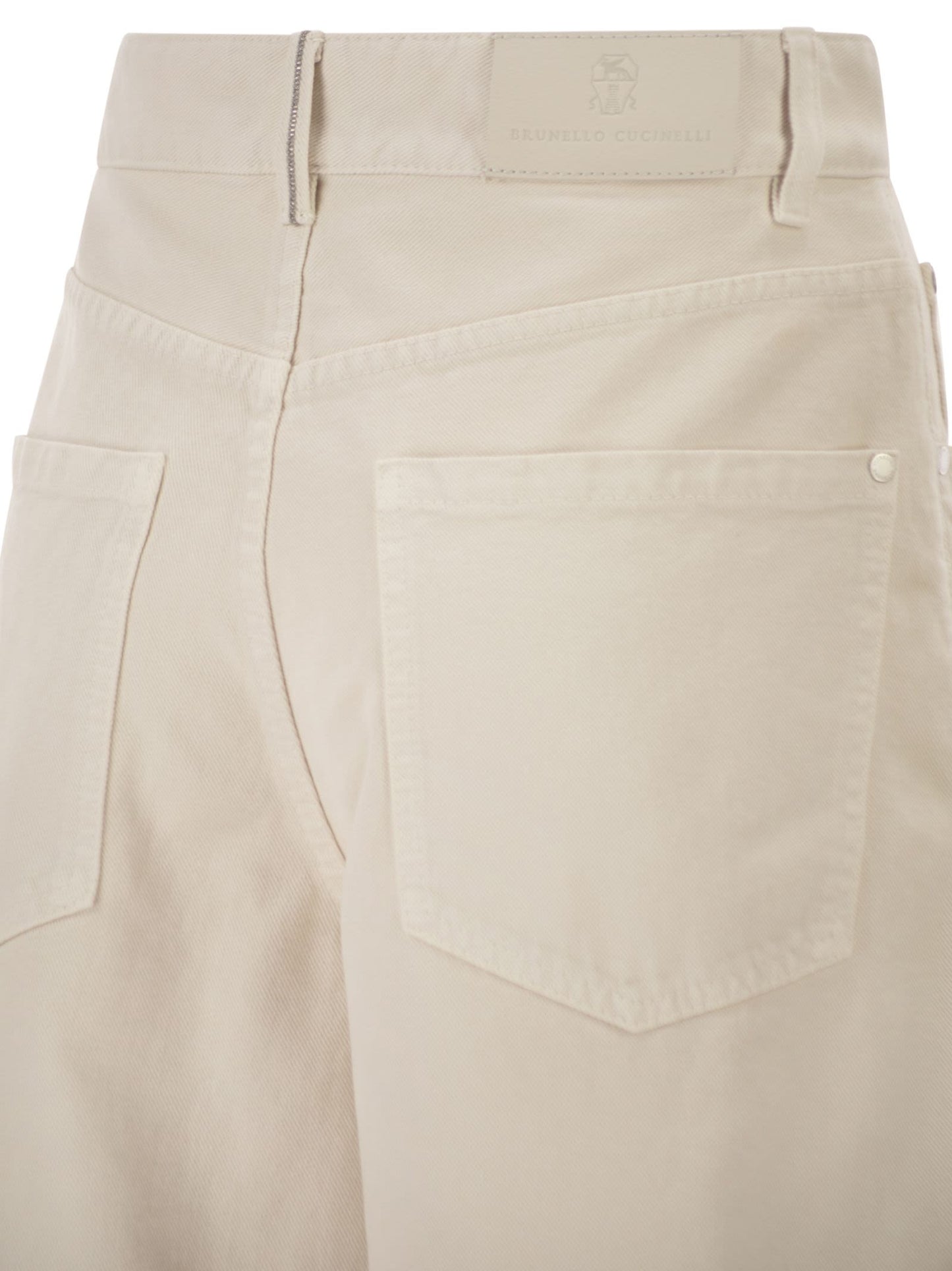 Brunello Cucinelli Women Relaxed Trousers In Dyed Denim With Jewellery+ BRUNELLO CUCINELLI
