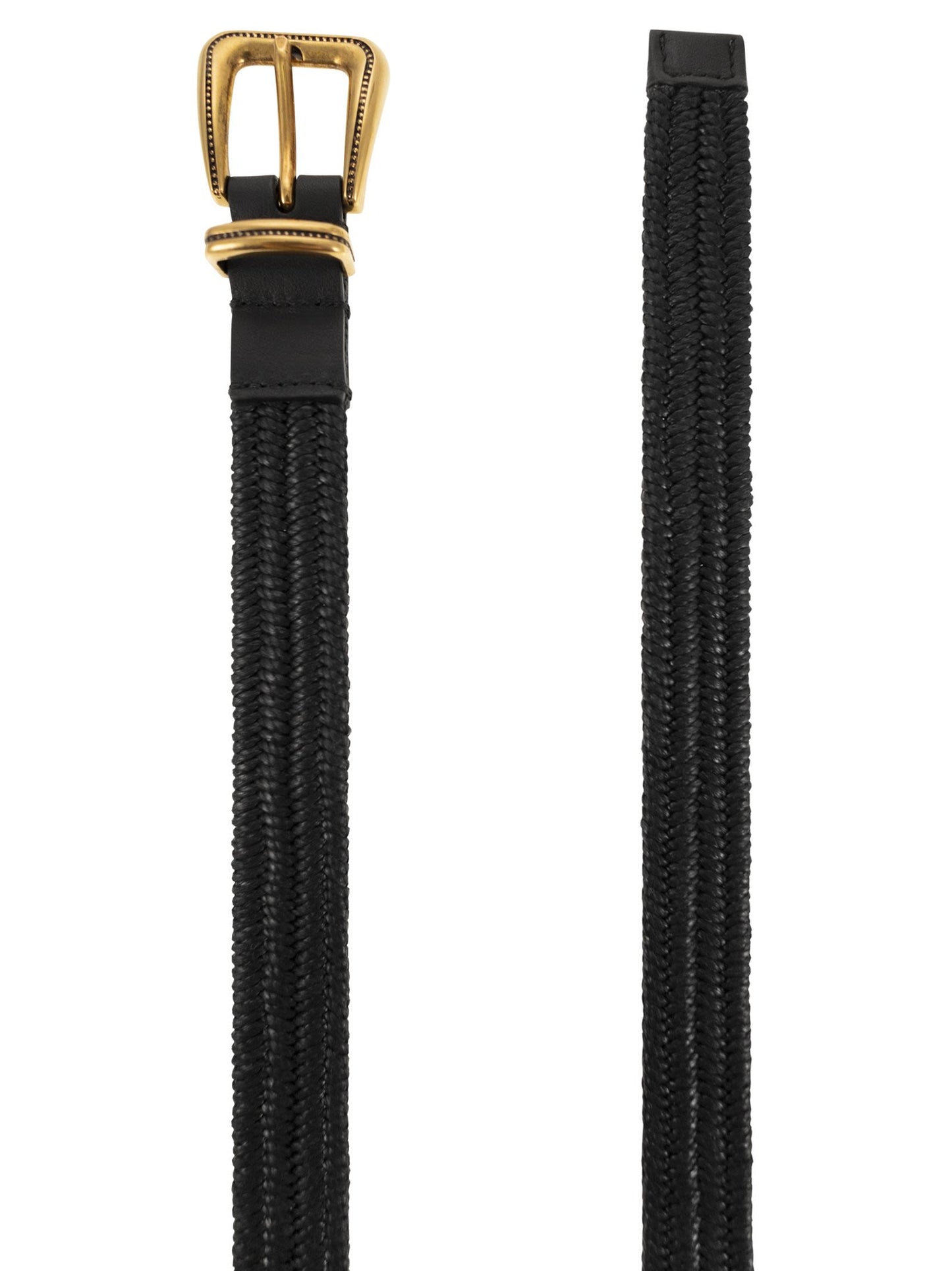 Brunello Cucinelli Women Rustic Woven Linen Belt BRUNELLO CUCINELLI