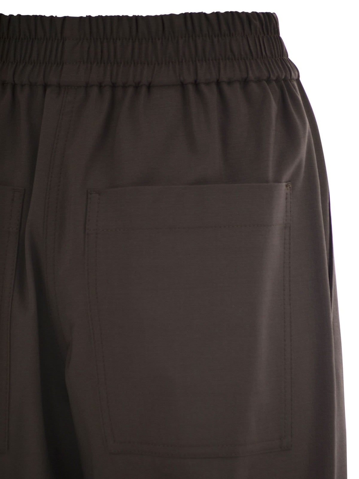 Brunello Cucinelli Women Stretch Virgin Wool Fluid Trousers BRUNELLO CUCINELLI