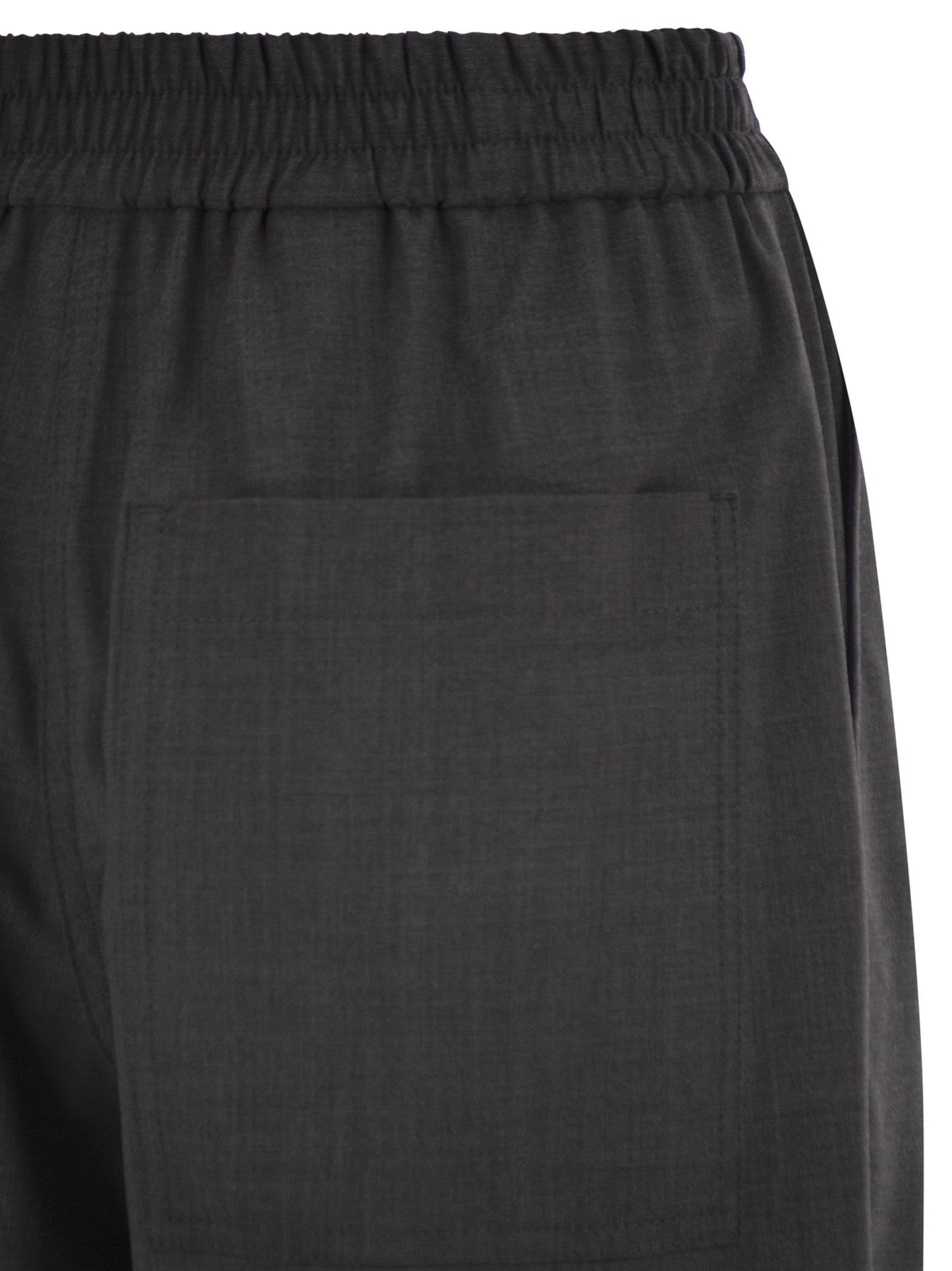 Brunello Cucinelli Women Stretch Virgin Wool Fluid Trousers BRUNELLO CUCINELLI