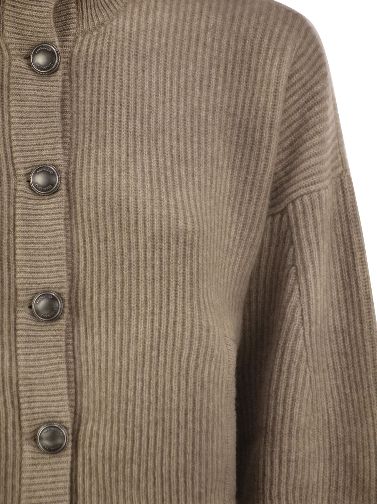 Brunello Cucinelli Women Pure Cashmere English Rib Cardigan BRUNELLO CUCINELLI