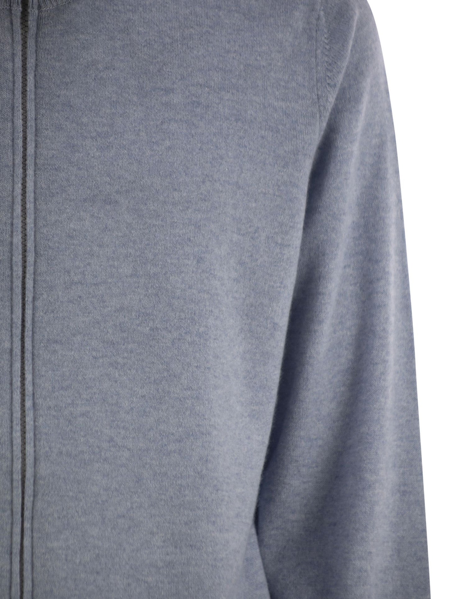 Brunello Cucinelli Men High-Necked Cashmere Cardigan With Zip BRUNELLO CUCINELLI