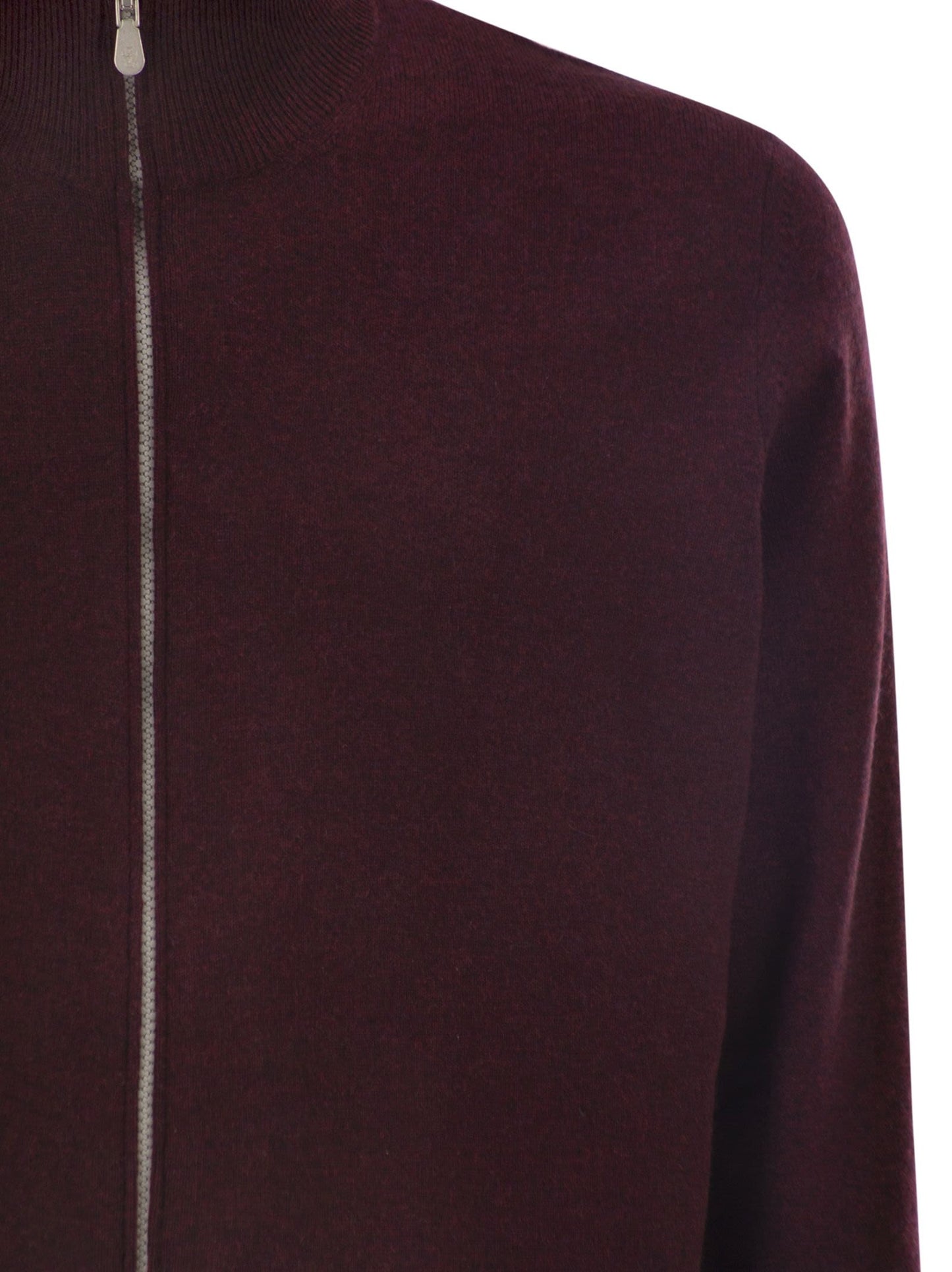 Brunello Cucinelli Men High-Necked Cashmere Cardigan With Zip BRUNELLO CUCINELLI