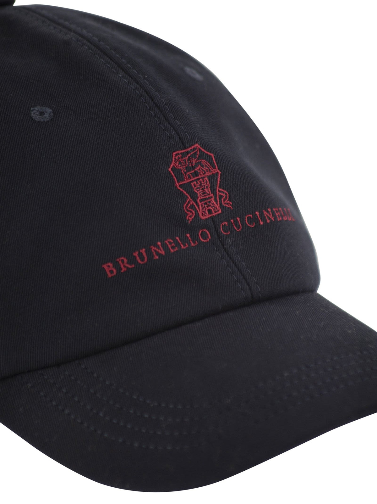 Brunello Cucinelli Men Baseball Cap In Garment-Dyed Twisted Cotton Gabardine With Embroidered Logo BRUNELLO CUCINELLI