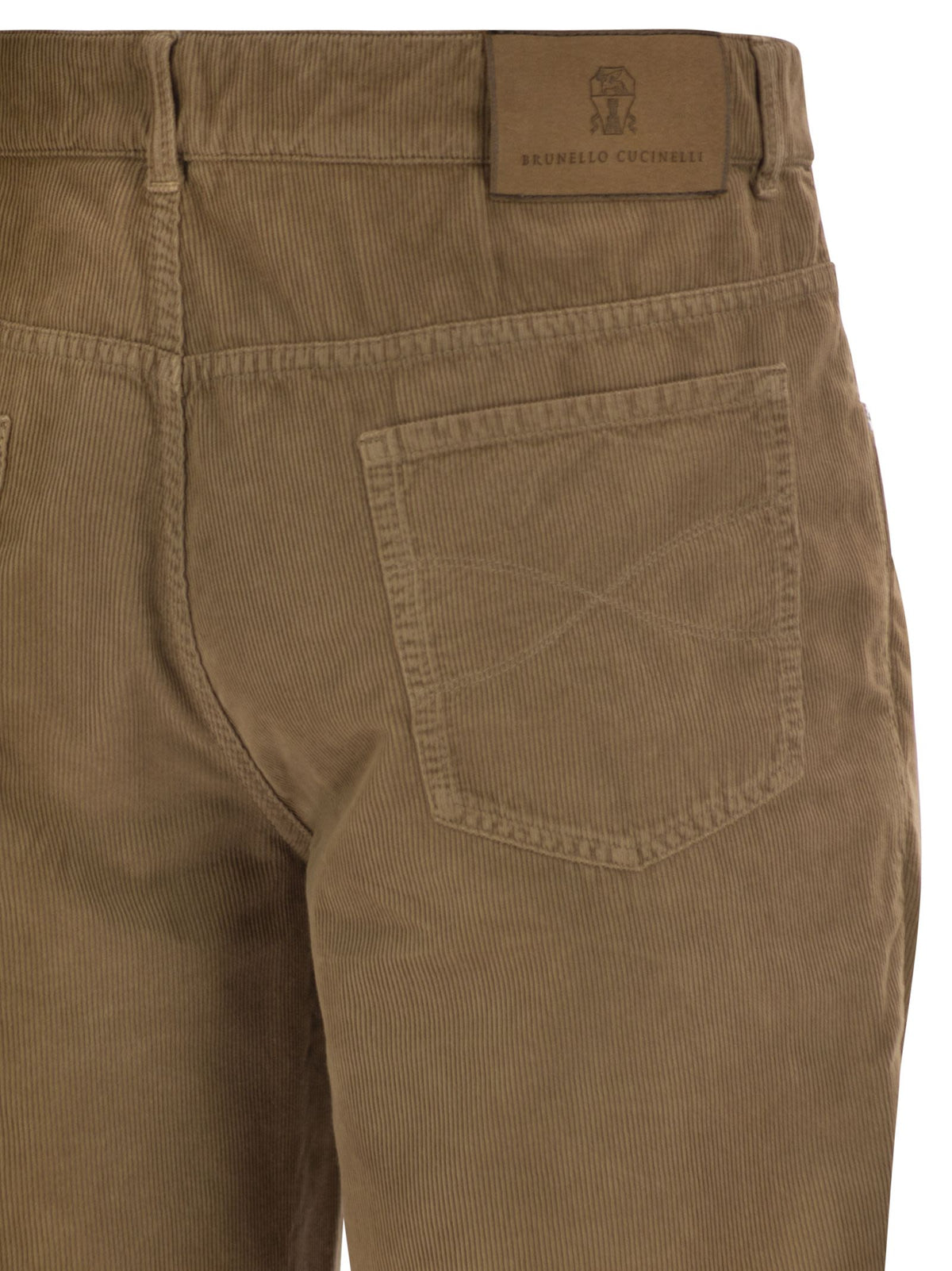 Brunello Cucinelli Men Five-Pocket Cotton Corduroy Trousers BRUNELLO CUCINELLI