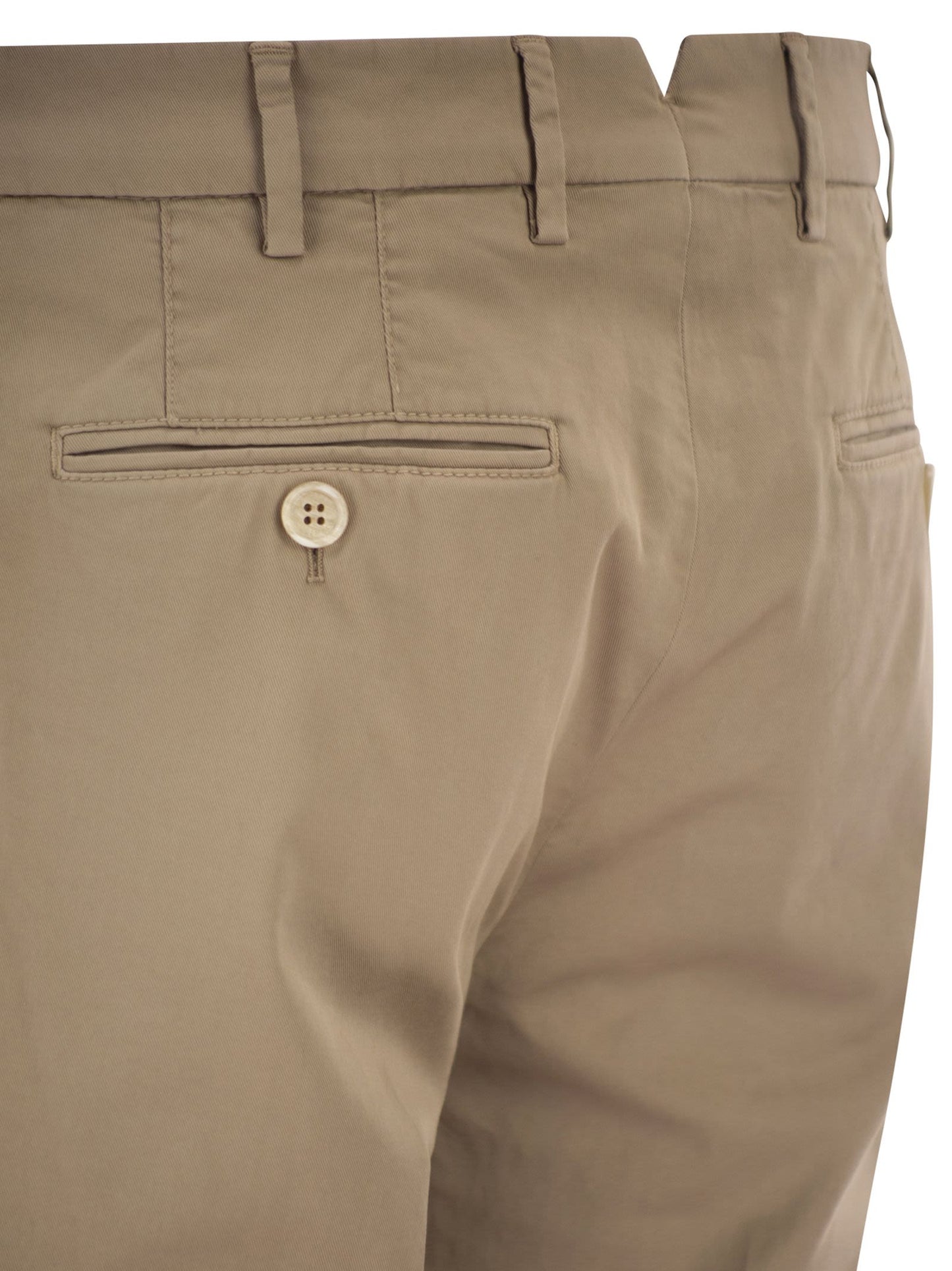 Brunello Cucinelli Men Italian Fit Cotton Gabardine Trousers BRUNELLO CUCINELLI