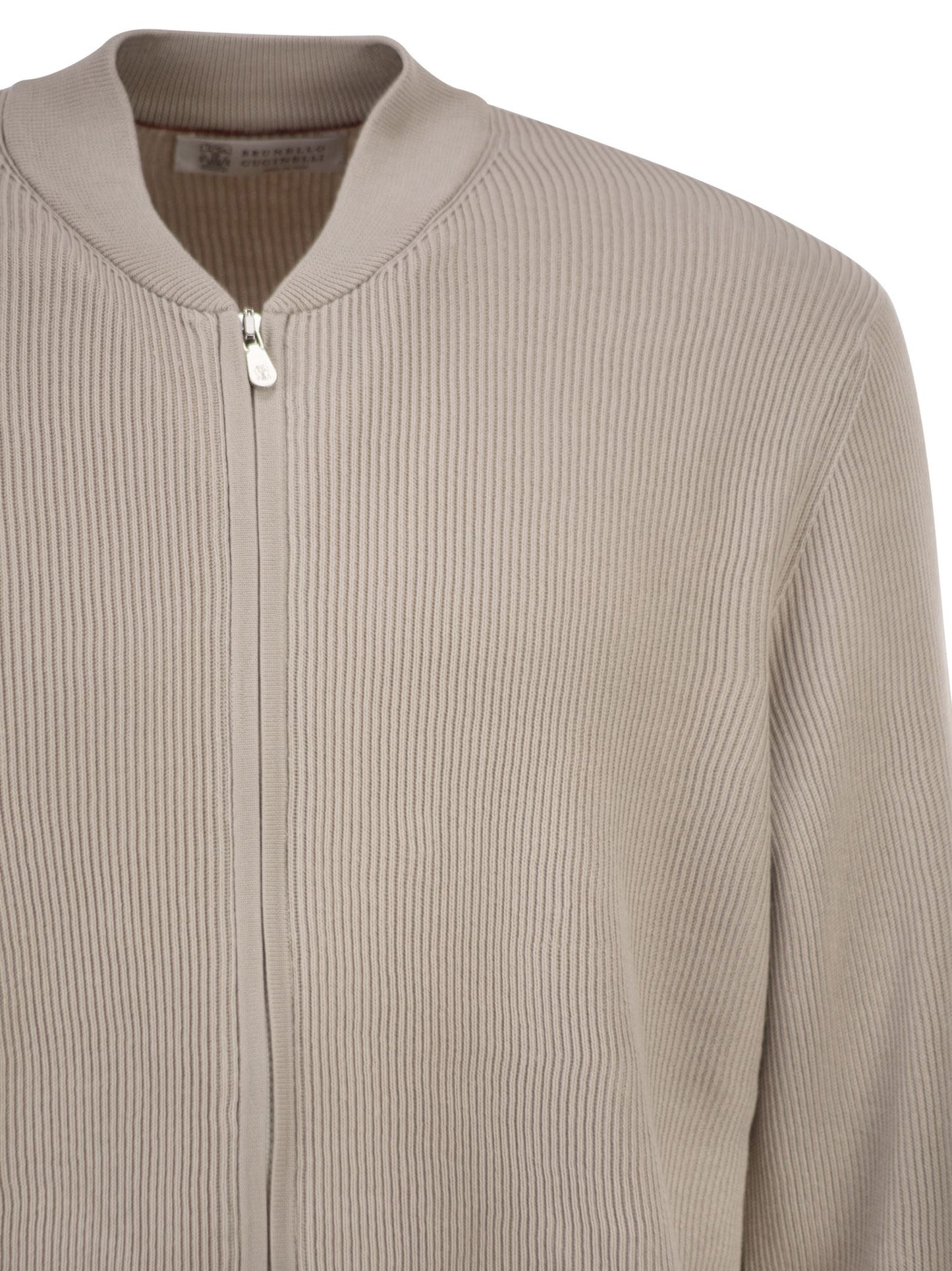 Brunello Cucinelli Men Cotton Cardigan With Zip BRUNELLO CUCINELLI