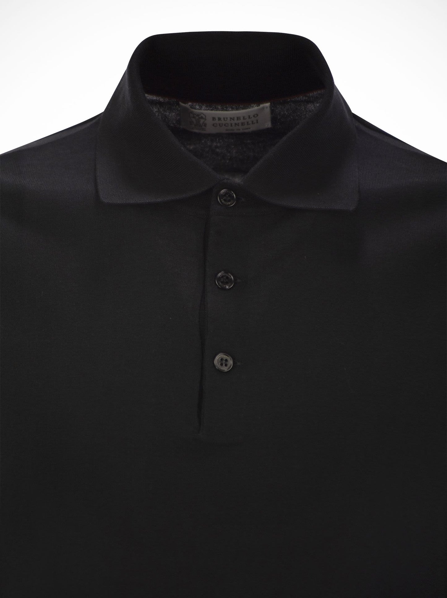 Brunello Cucinelli Men Lightweight Cotton Knit Polo Shirt BRUNELLO CUCINELLI