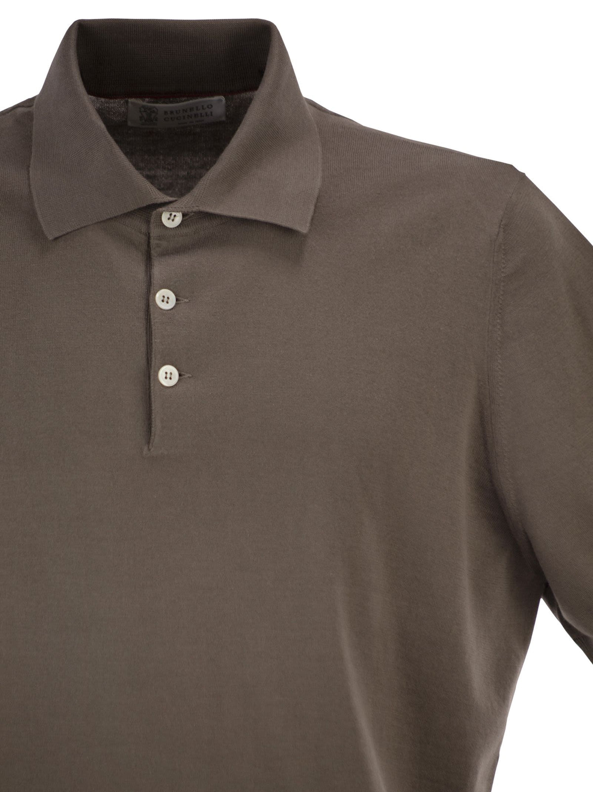 Brunello Cucinelli Men Lightweight Cotton Knit Polo Shirt BRUNELLO CUCINELLI