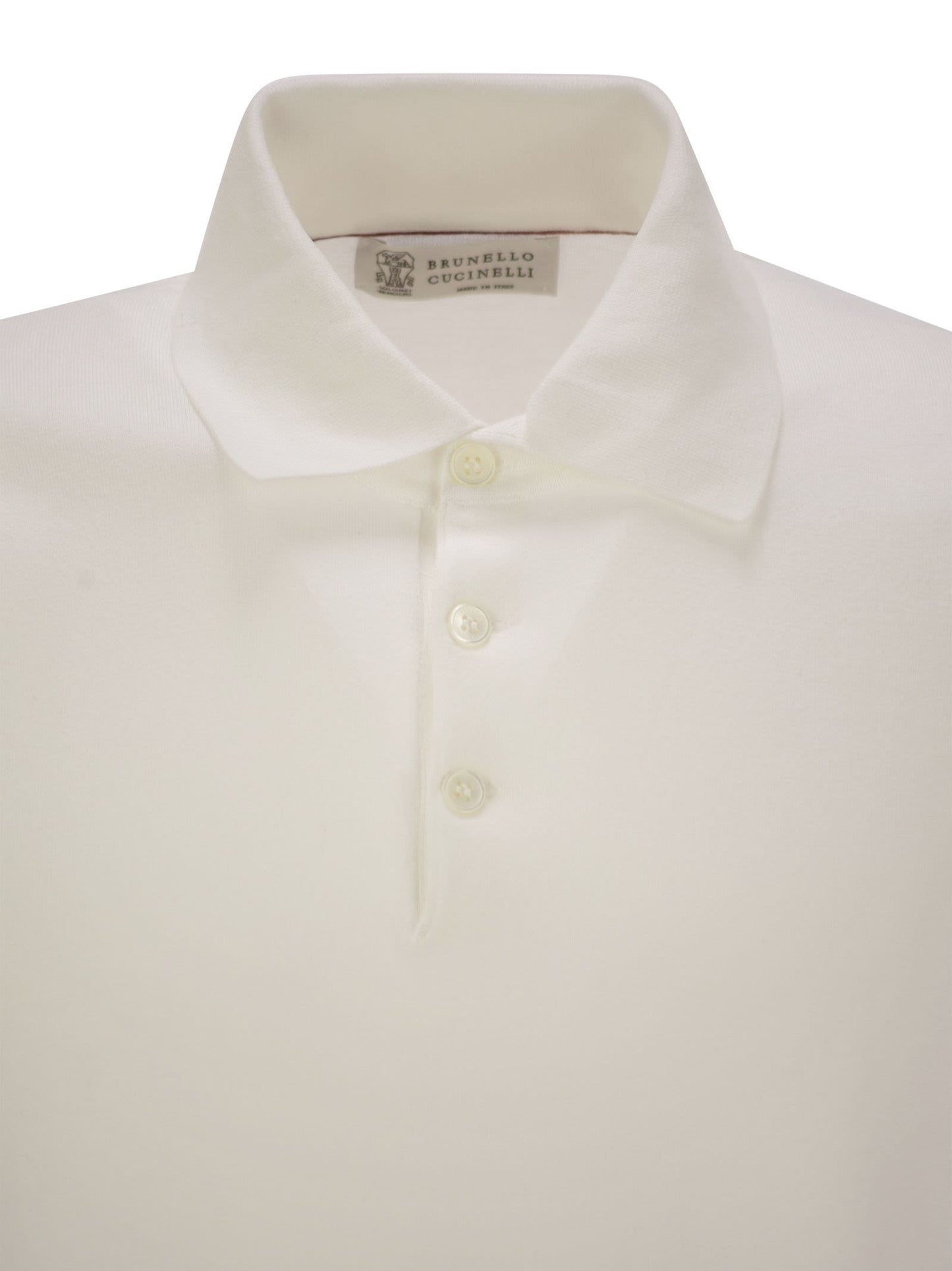 Brunello Cucinelli Men Lightweight Cotton Knit Polo Shirt BRUNELLO CUCINELLI