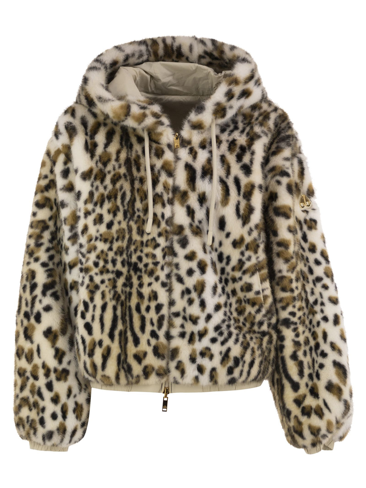 Moose Knuckles Women Eaton Bunny Gold - Reversible Hooded Jacket With Animal-Print Faux Fur MOOSE KNUCKLES