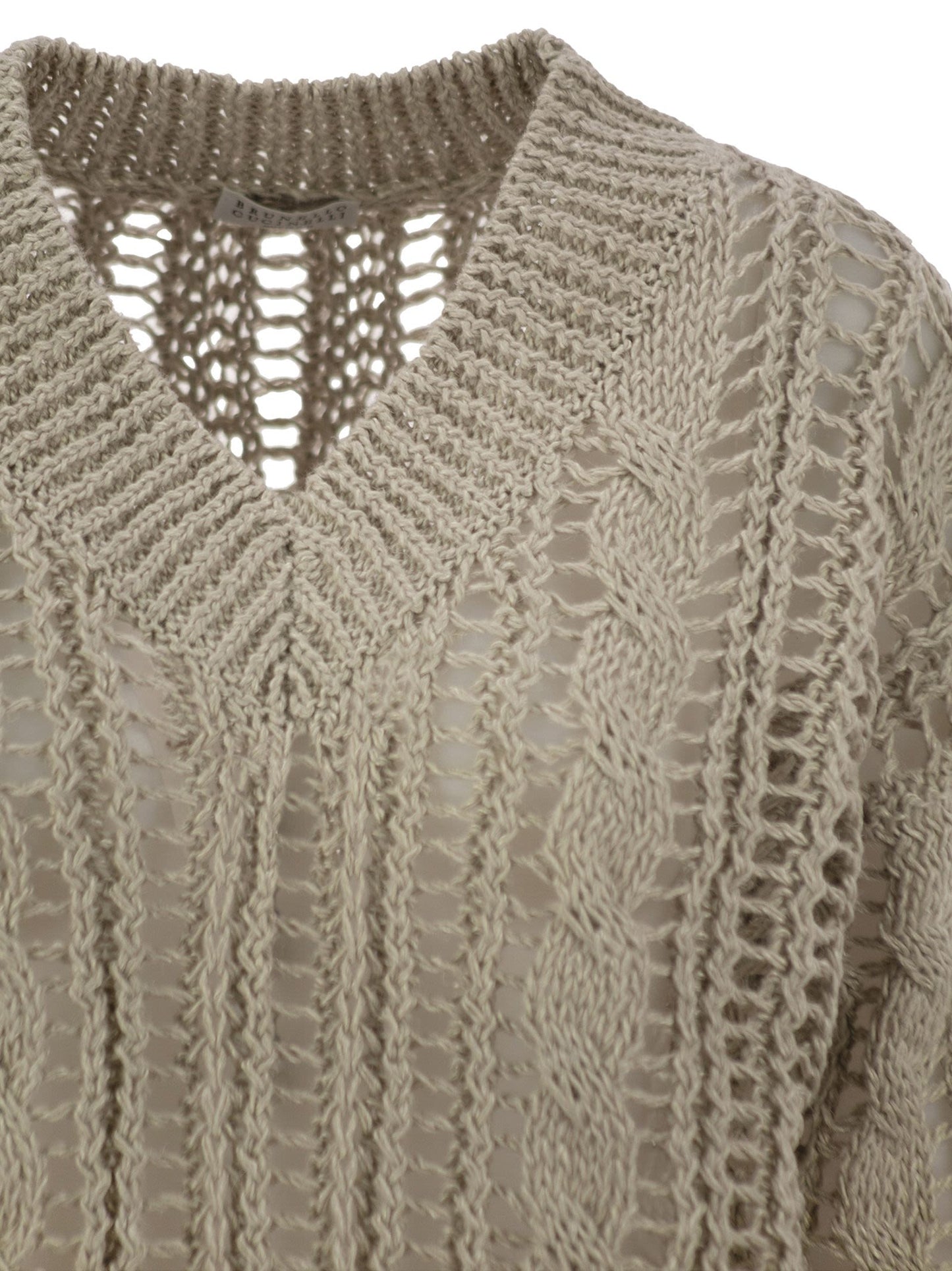 Brunello Cucinelli Women Cable & Mesh Jute And Cotton Jersey BRUNELLO CUCINELLI