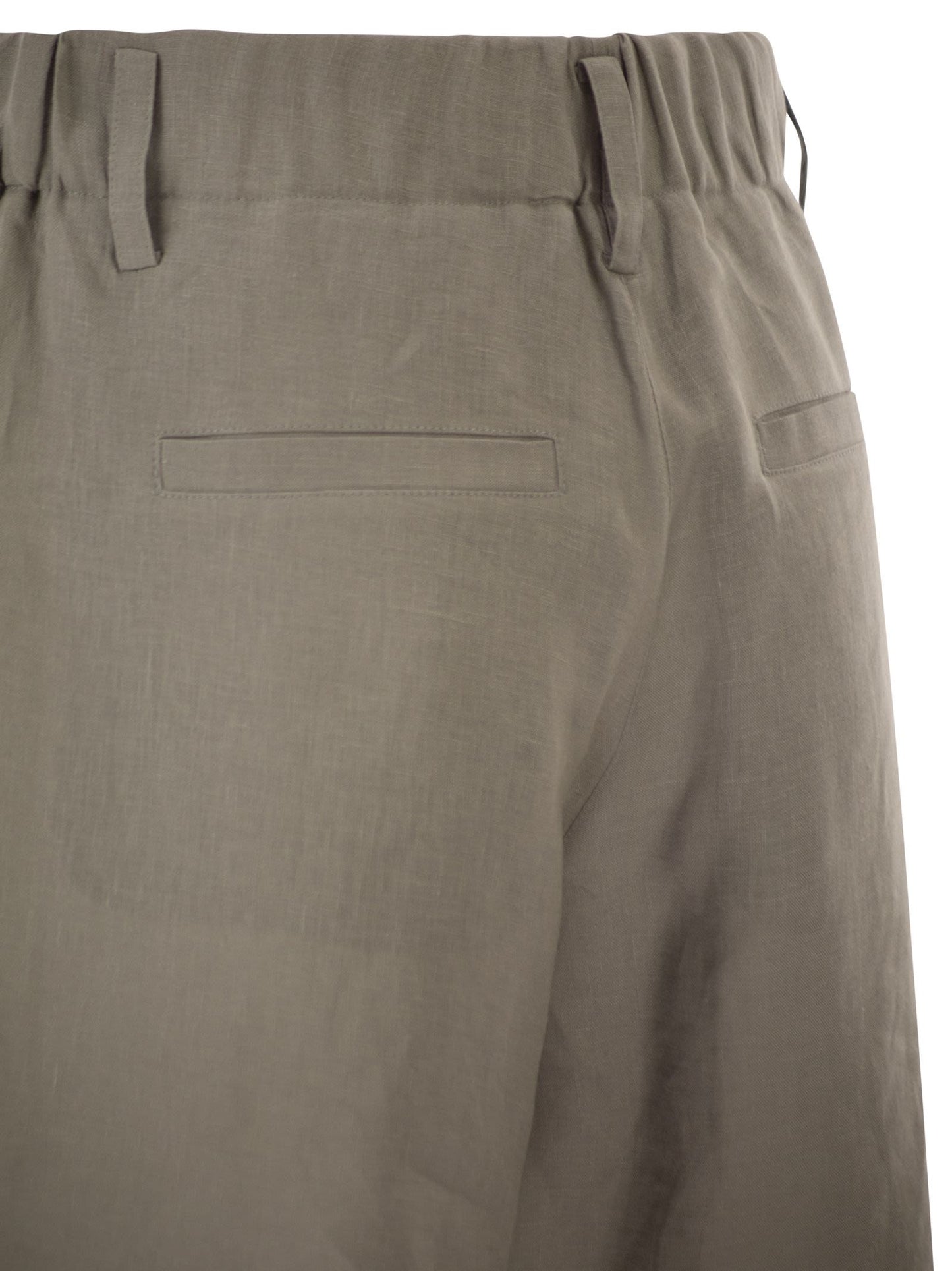 Brunello Cucinelli Women Tailored Linen Bermuda Shorts With Double Pleats BRUNELLO CUCINELLI