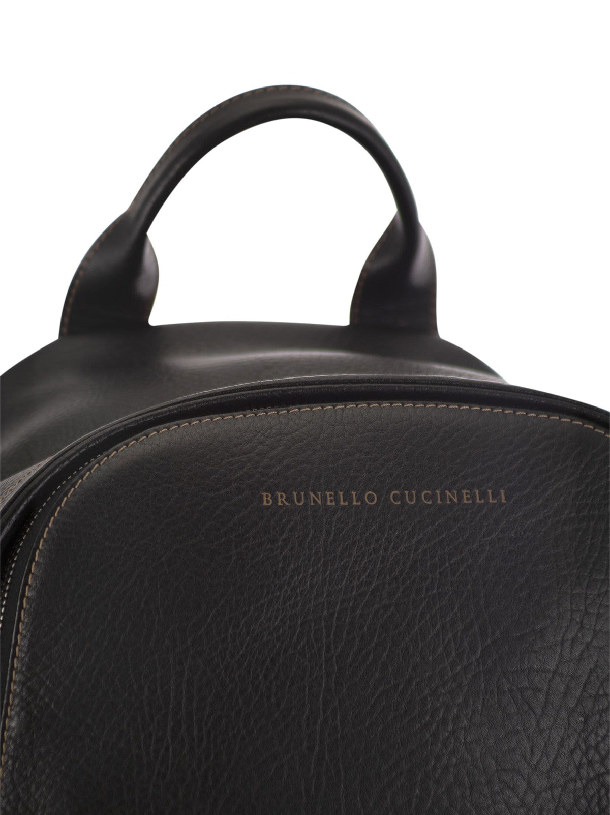 Brunello Cucinelli Men Calfskin Backpack With Grain BRUNELLO CUCINELLI