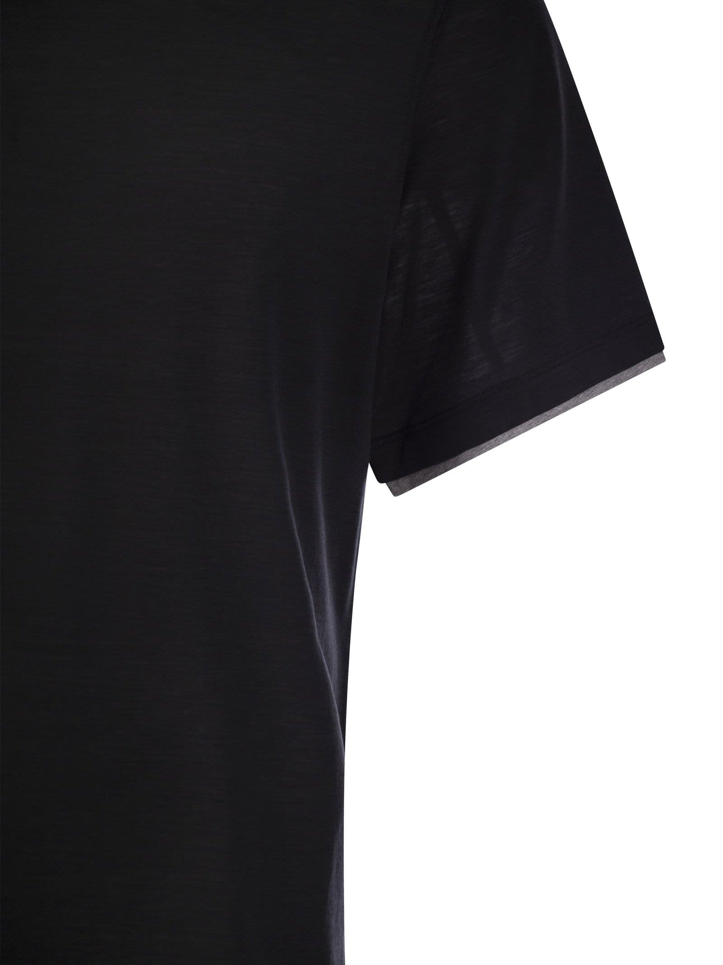 Brunello Cucinelli Men Silk And Cotton T-Shirt BRUNELLO CUCINELLI