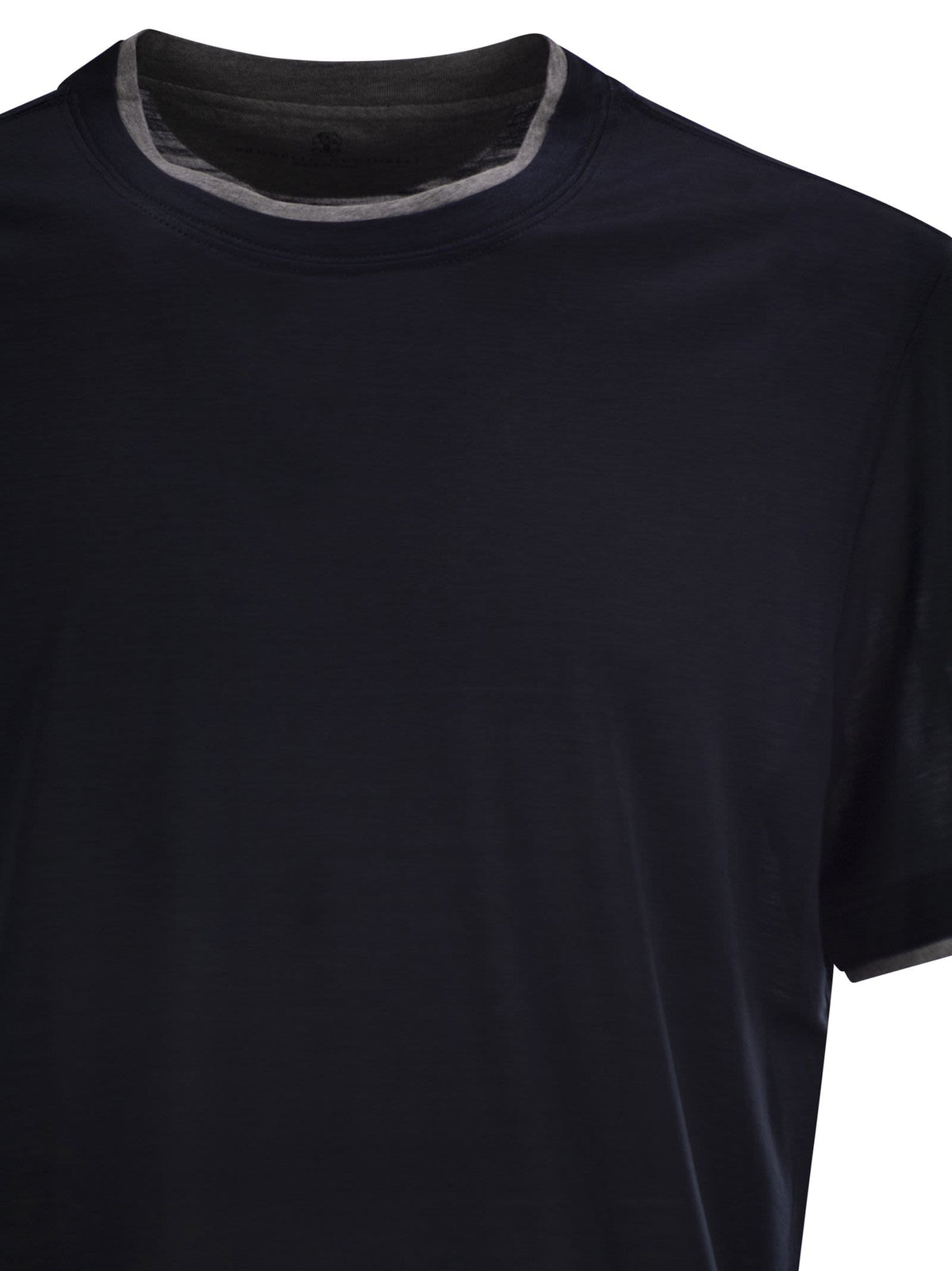 Brunello Cucinelli Men Silk And Cotton T-Shirt BRUNELLO CUCINELLI
