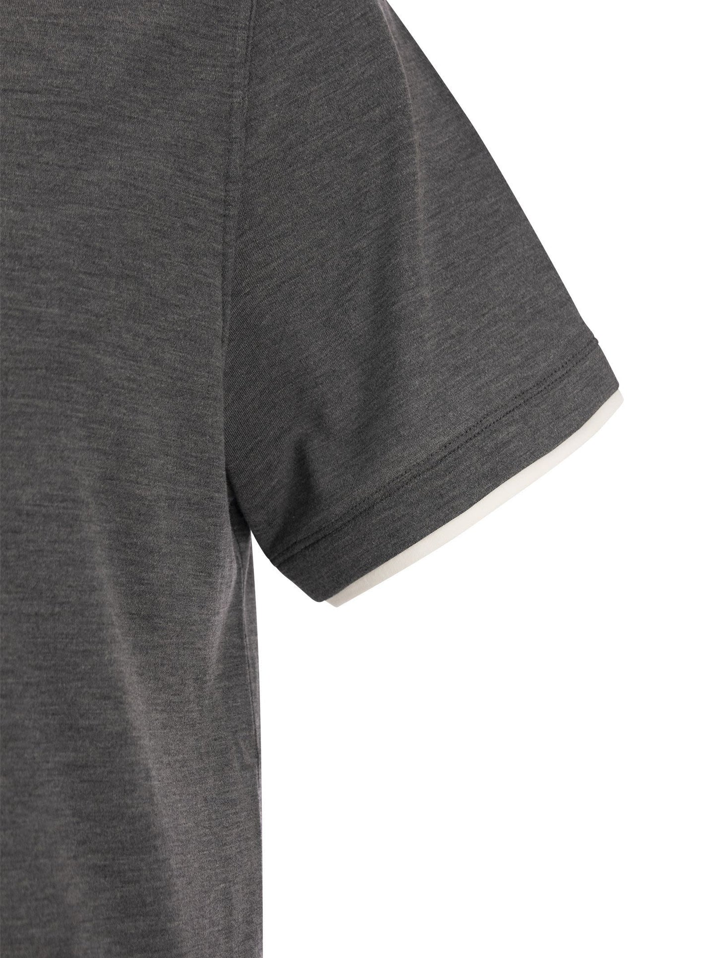 Brunello Cucinelli Men Silk And Cotton T-Shirt BRUNELLO CUCINELLI