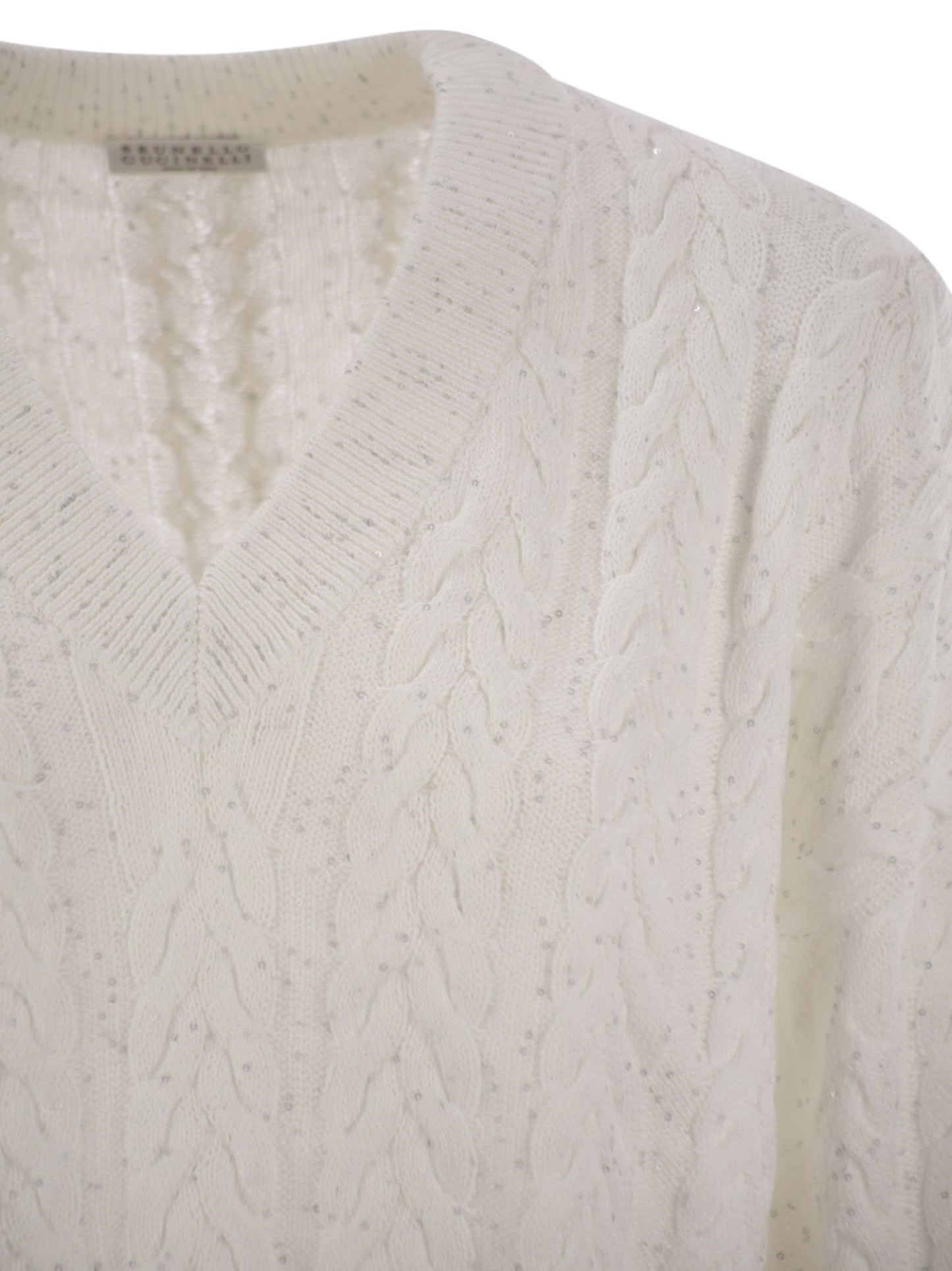 Brunello Cucinelli Women Dazzling Double Cable Cotton Jersey BRUNELLO CUCINELLI