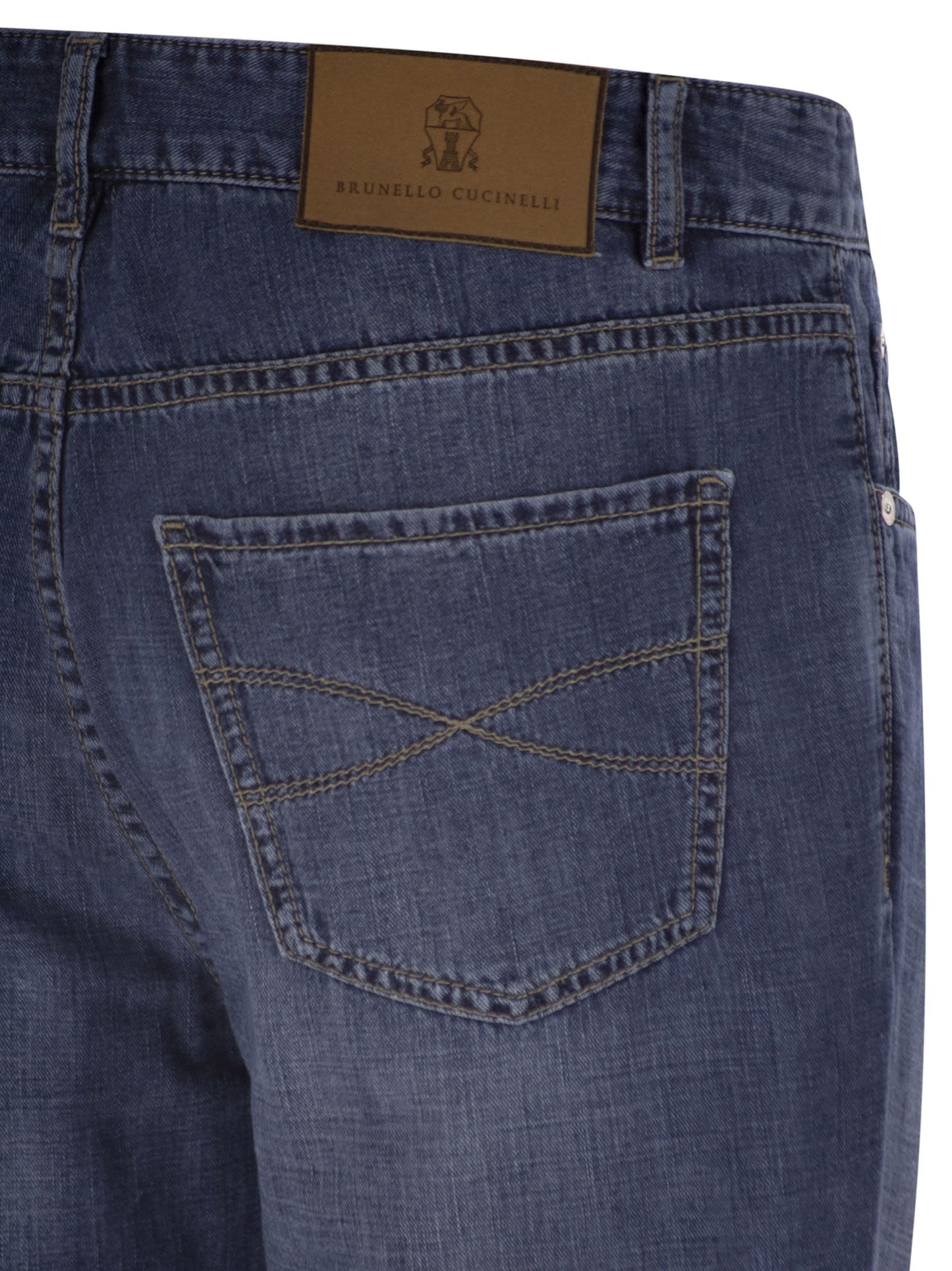 Brunello Cucinelli Men Traditional Fit Five-Pocket Trousers In Denim BRUNELLO CUCINELLI