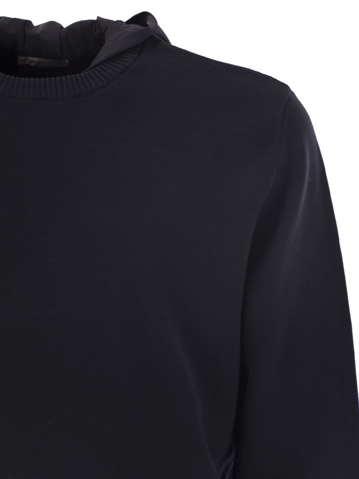 Herno Men Resort Double Cotton Knit And Nylon Hoodie HERNO