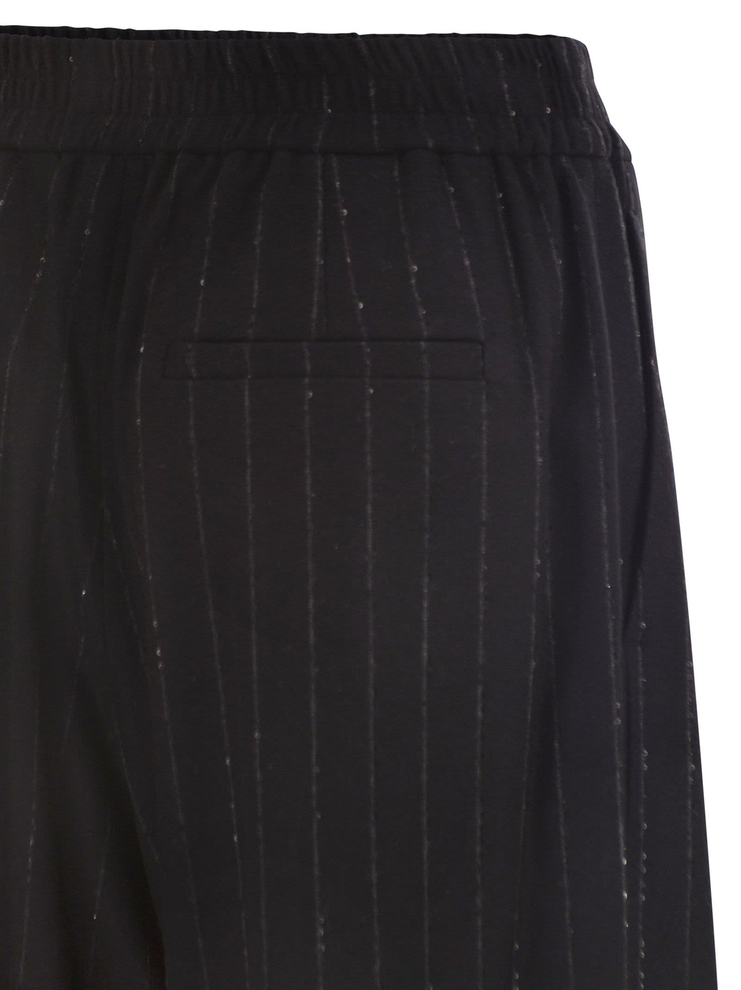 Brunello Cucinelli Women Pinstripe Trousers With Sequins And Elasticated Waist BRUNELLO CUCINELLI