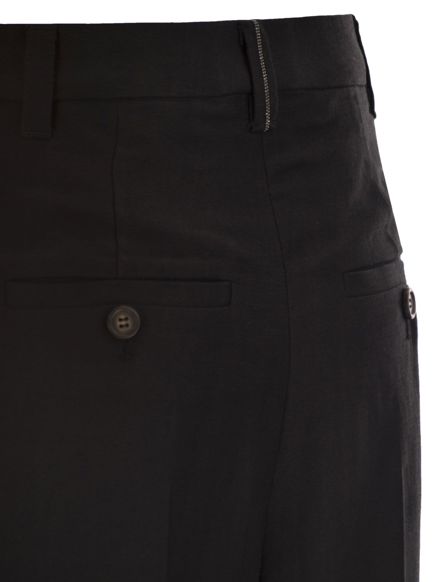 Brunello Cucinelli Women Tailored Trousers In Fluid Viscose And Linen Twill With Double Pleats BRUNELLO CUCINELLI