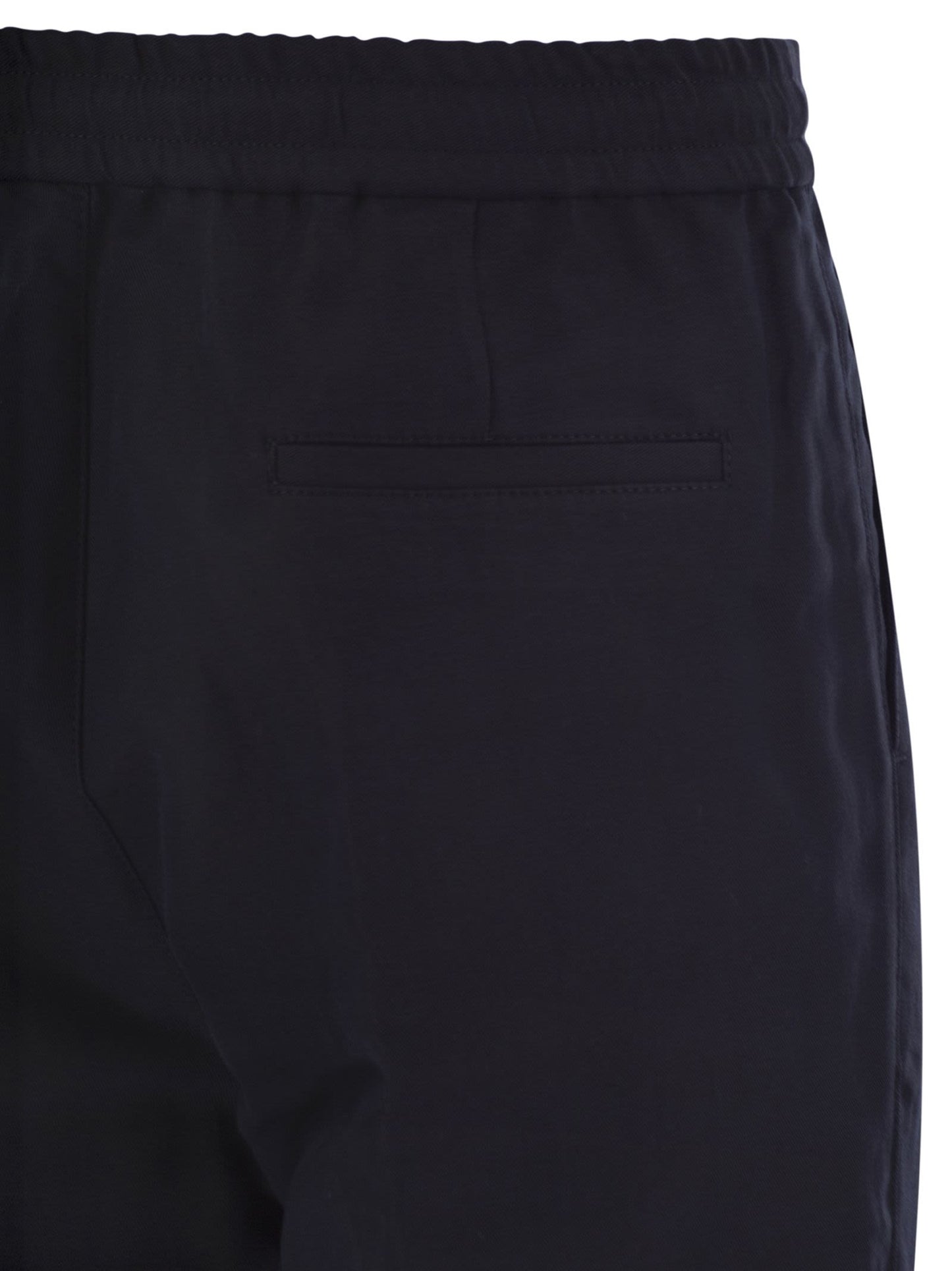 Brunello Cucinelli Men Leisure Fit Trousers In Linen And Cotton Gabardine With Drawstring And Double Darts BRUNELLO CUCINELLI