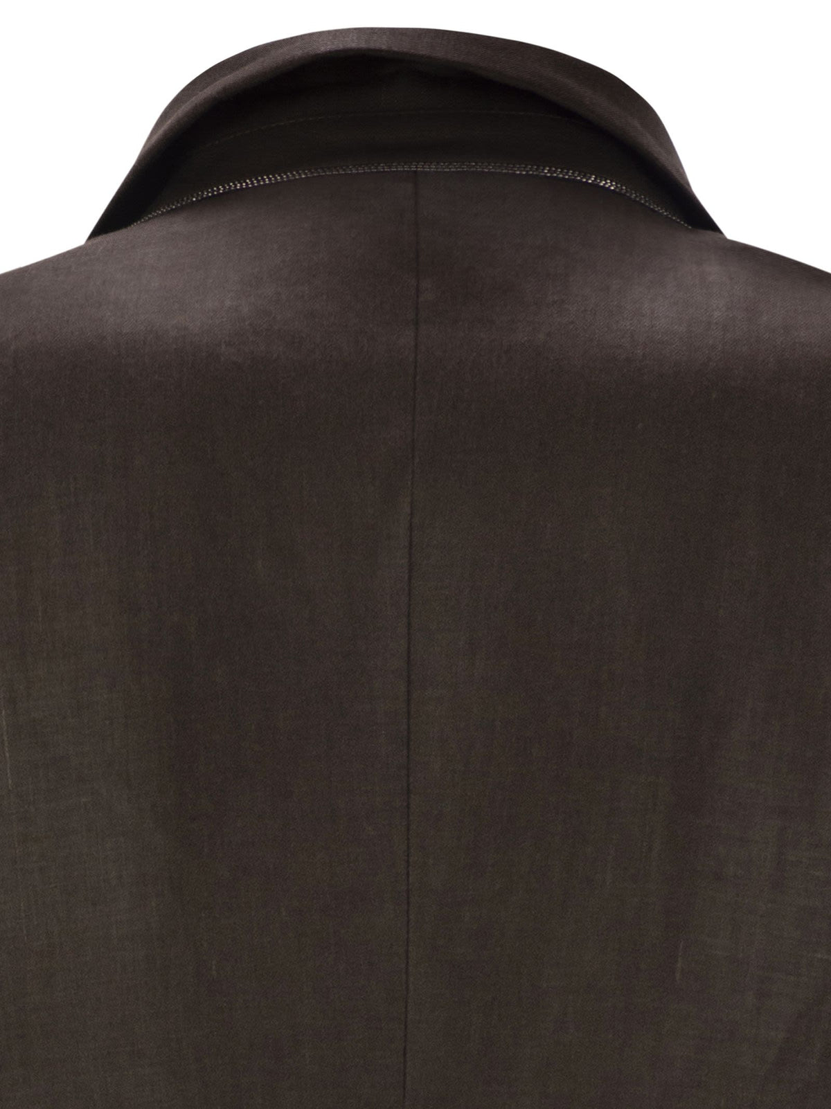 Brunello Cucinelli Women Shiny Linen Twill Jacket With Necklace BRUNELLO CUCINELLI