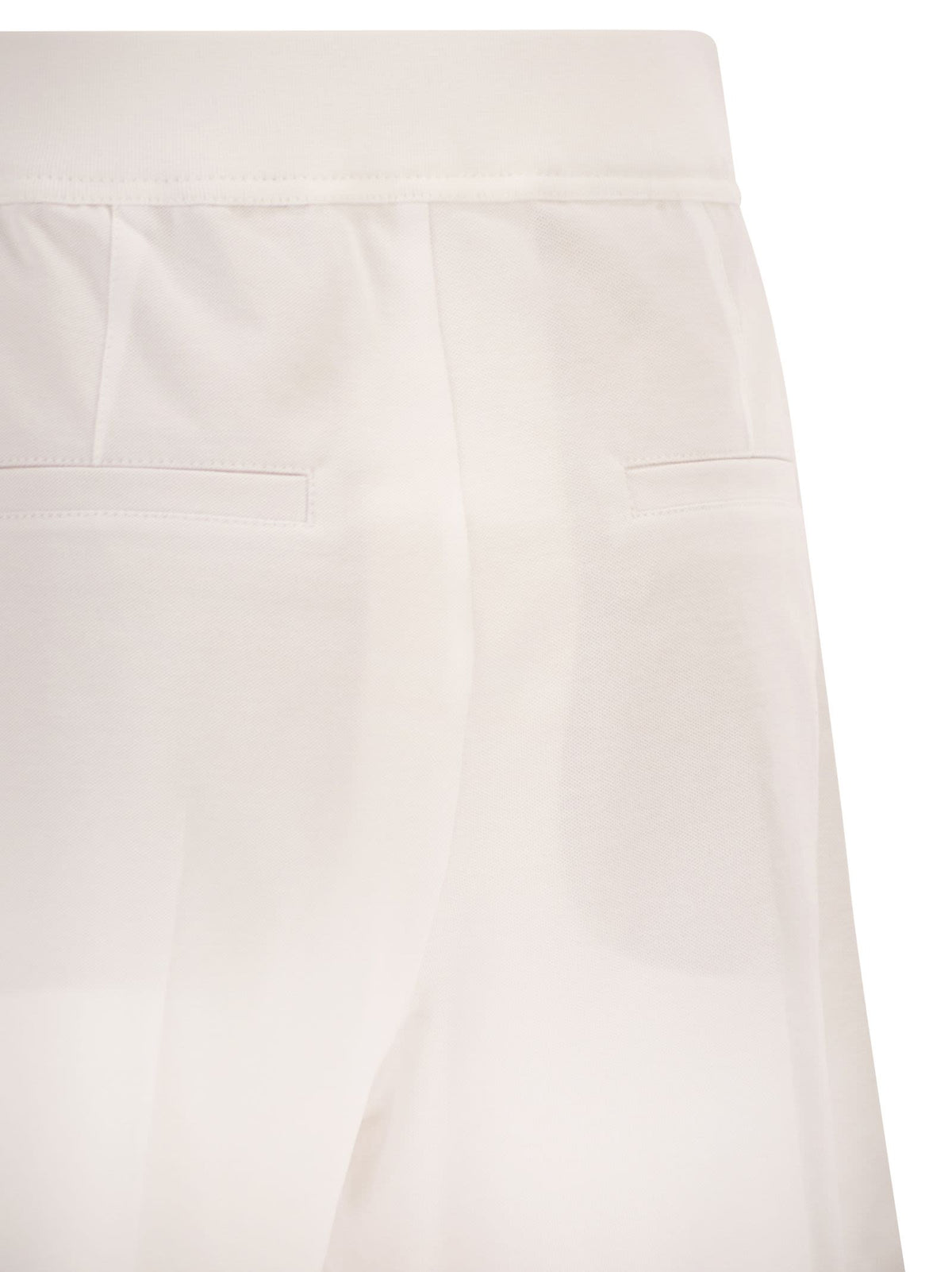 Brunello Cucinelli Women Active Shorts In Stretch Cotton Piqué With Logo BRUNELLO CUCINELLI