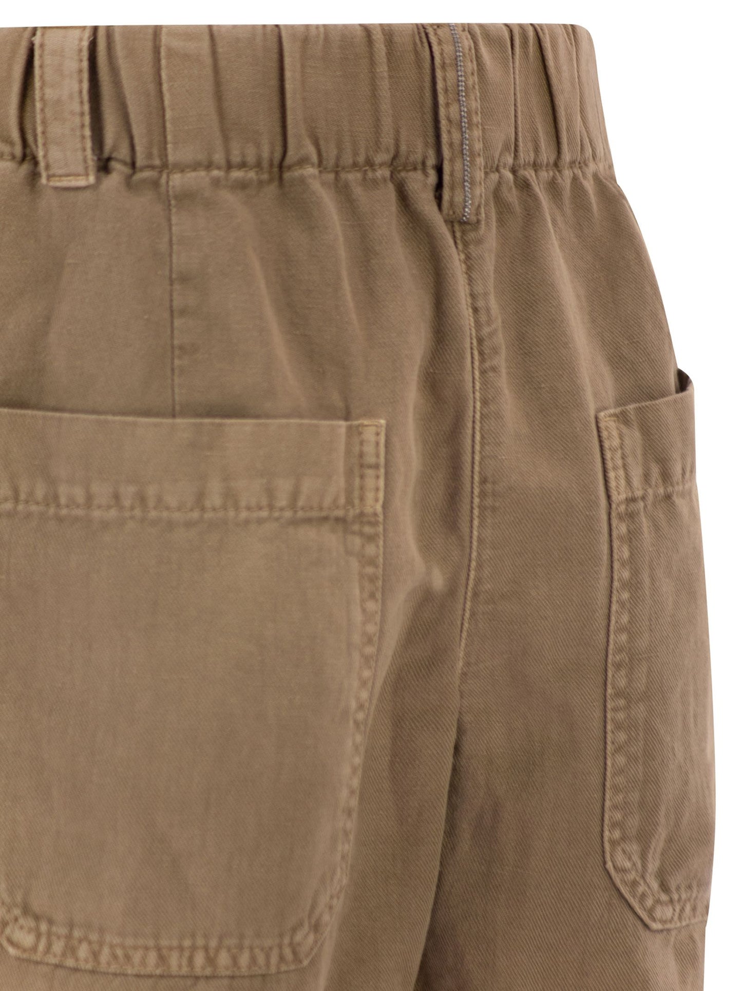 Brunello Cucinelli Women Cotton And Linen Shorts With Jewellery BRUNELLO CUCINELLI