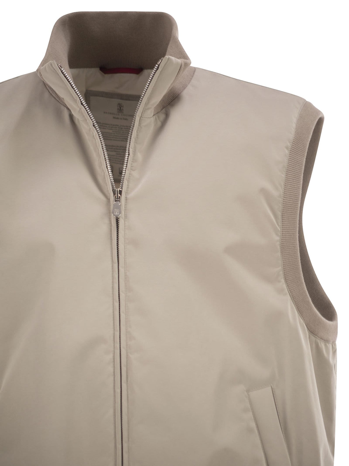 Brunello Cucinelli Men Membrane Nylon Waistcoat With Thermore® Padding BRUNELLO CUCINELLI
