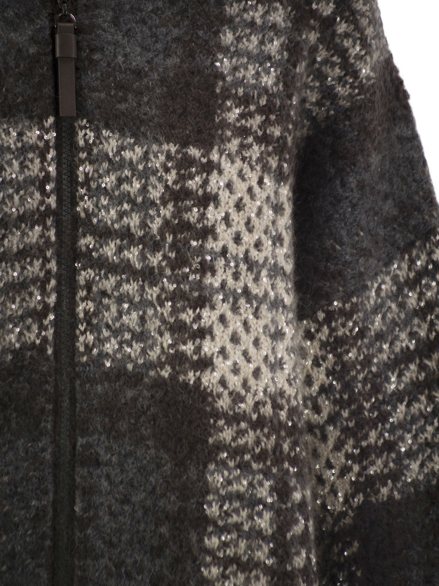 Brunello Cucinelli Women Jacquard Knit Bomber Cardigan With Sequins BRUNELLO CUCINELLI