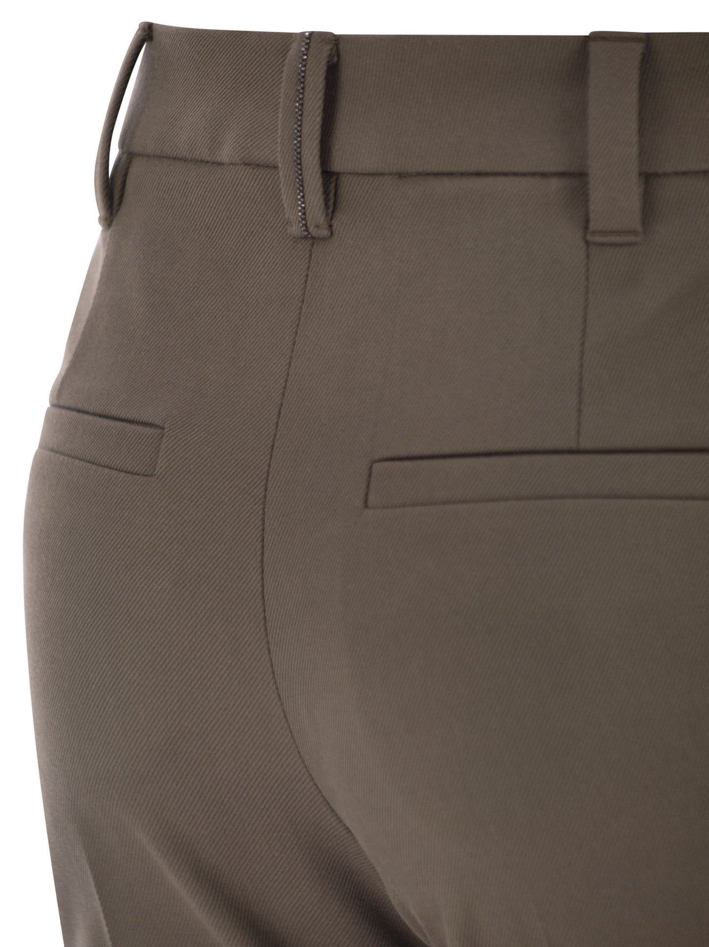 Brunello Cucinelli Women Cigarette Trousers In Stretch Cotton BRUNELLO CUCINELLI
